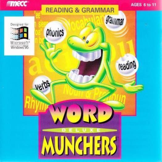 Word Munchers Deluxe PC MAC CD verbs grammar letters words reading phonics game