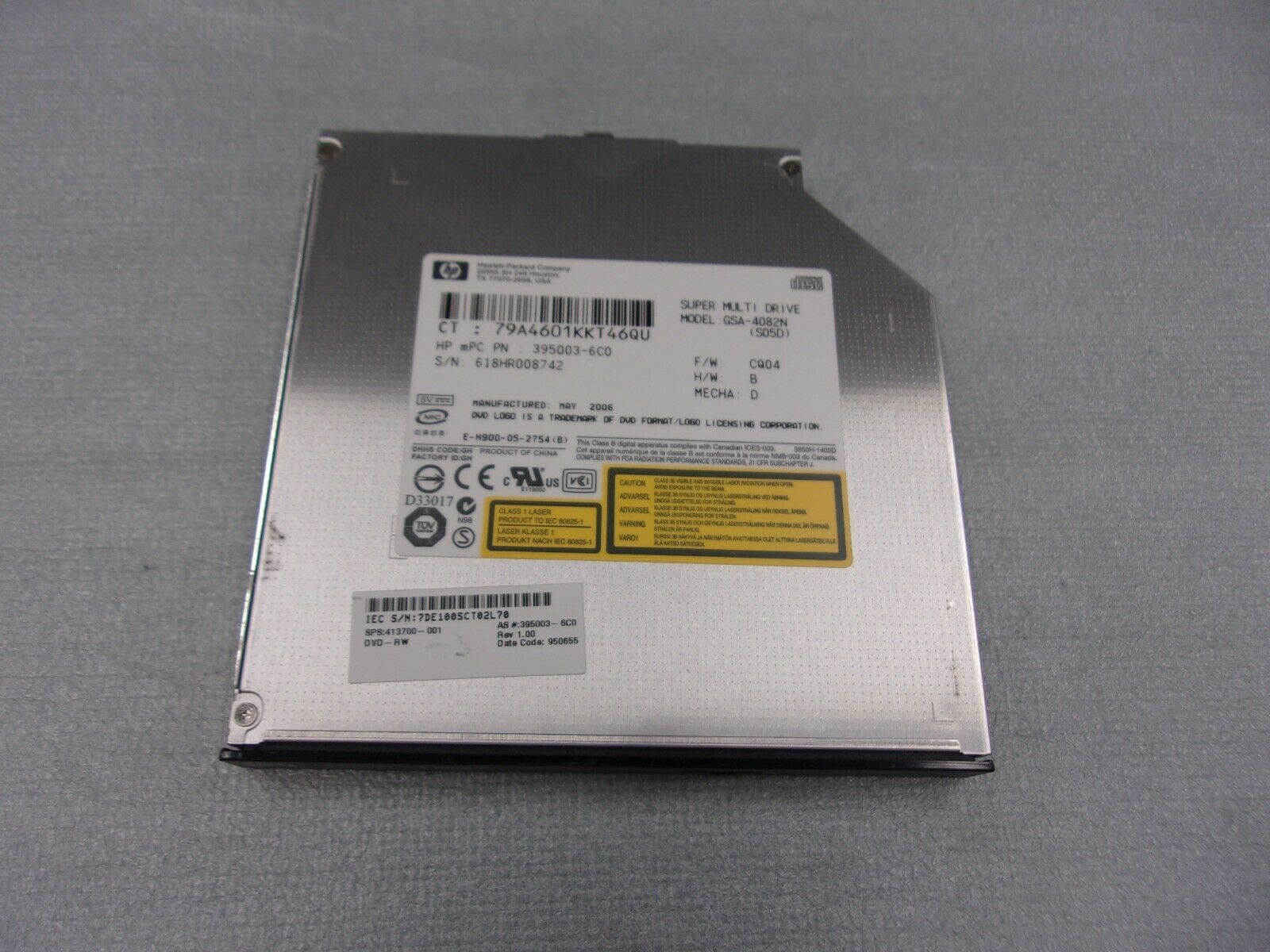 HP 413700-001 GSA-4082N - DVD+/-RW/CD-RW(4x2x8x DVD/16x10x24xCD)  