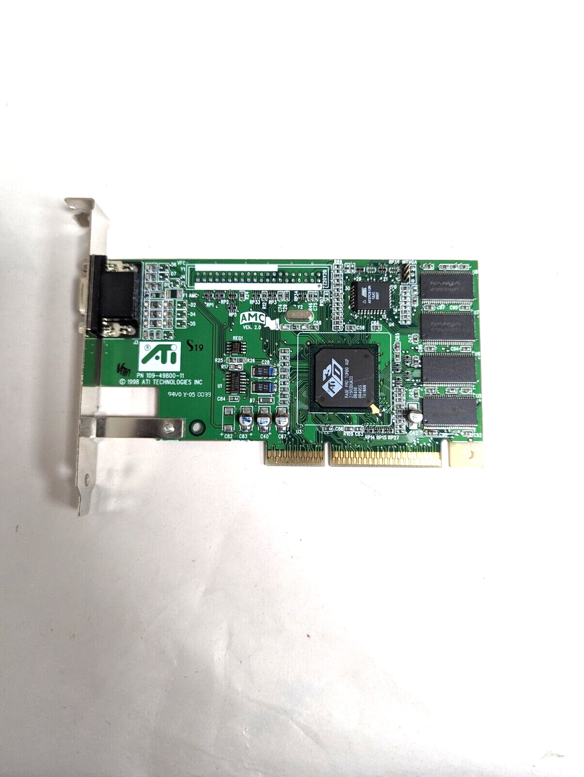 Vintage ATI 3D Rage Pro Turbo 8MB AGP Video Card  109-49800-10, Full Height Card