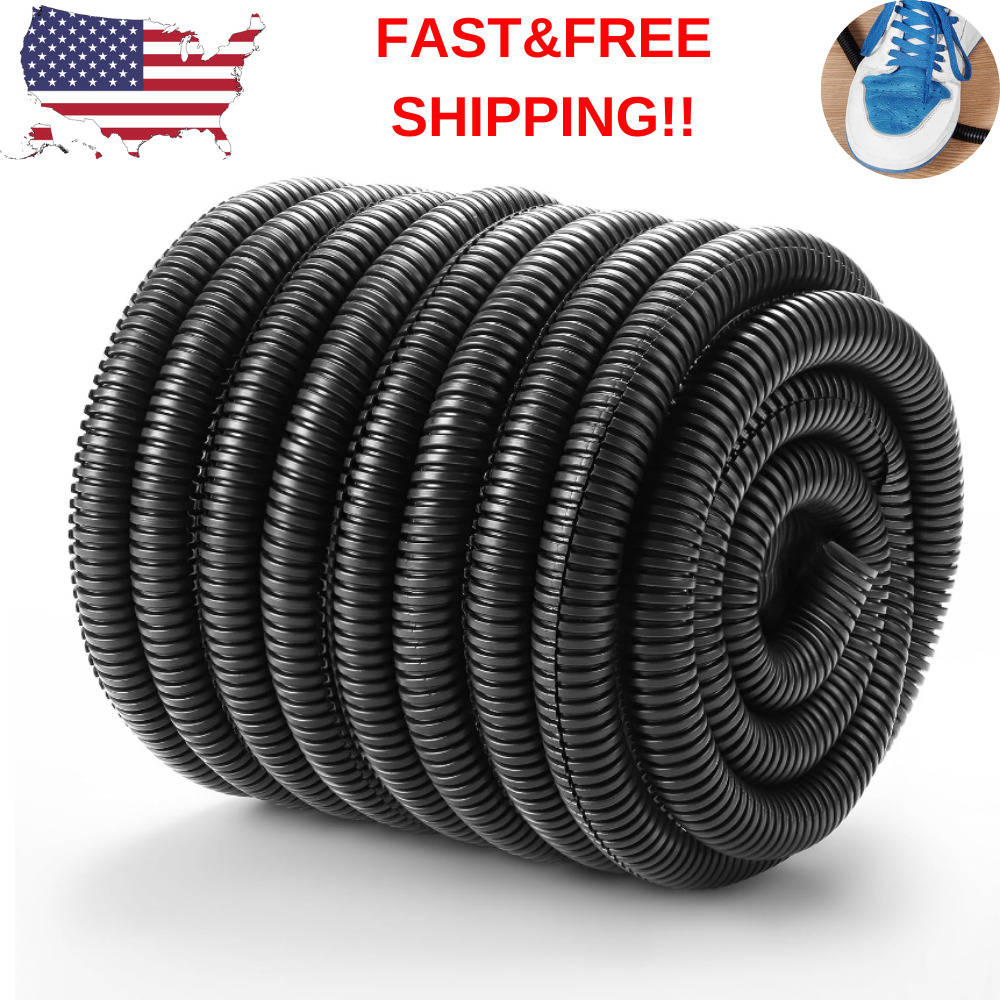 33Ft Electrical Wire Cable Sleeve Pet Protector Power Cord Extension Tube Cover