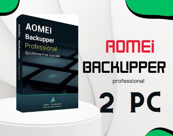 Aomei BackUpper Professional LifeTime 2-pc | Disk,System,Partition Backup DVD