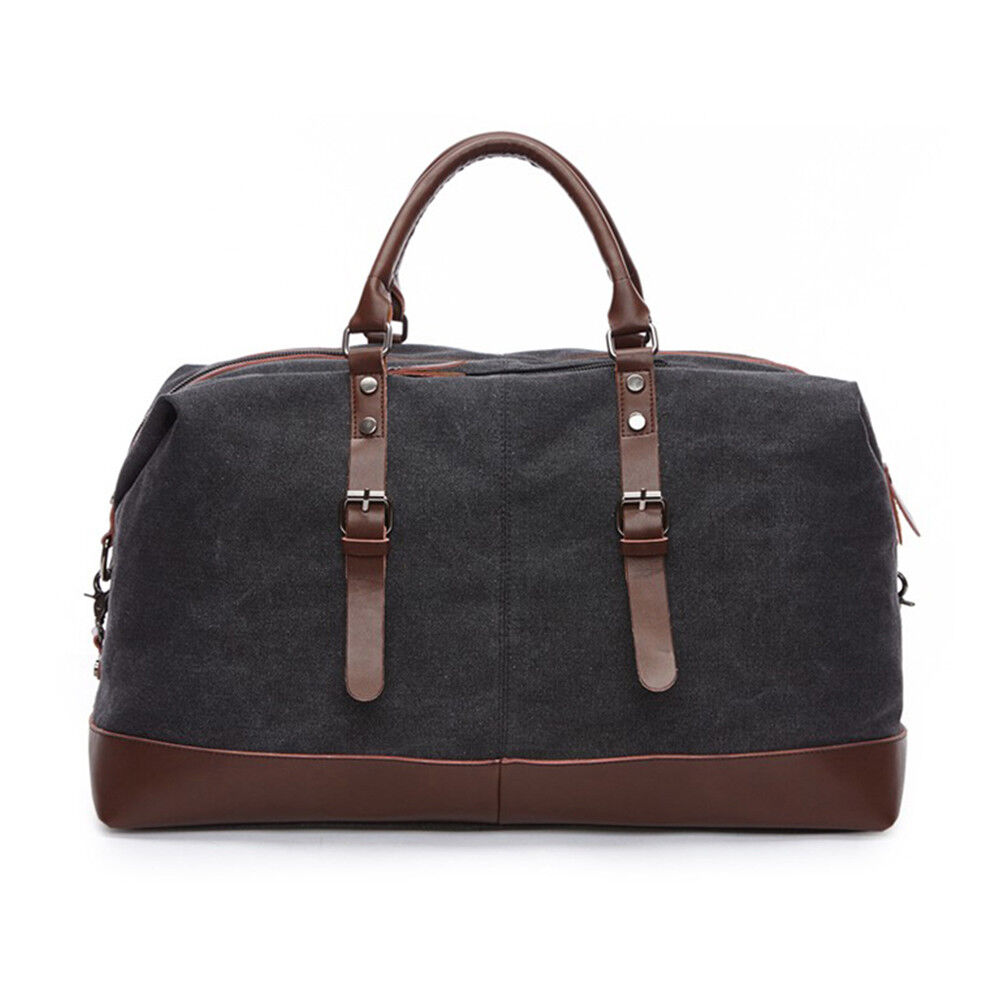 Vintage Men Canvas Travel Duffle Bag Gym Weekend Handbag Shoulder Bag Luggage