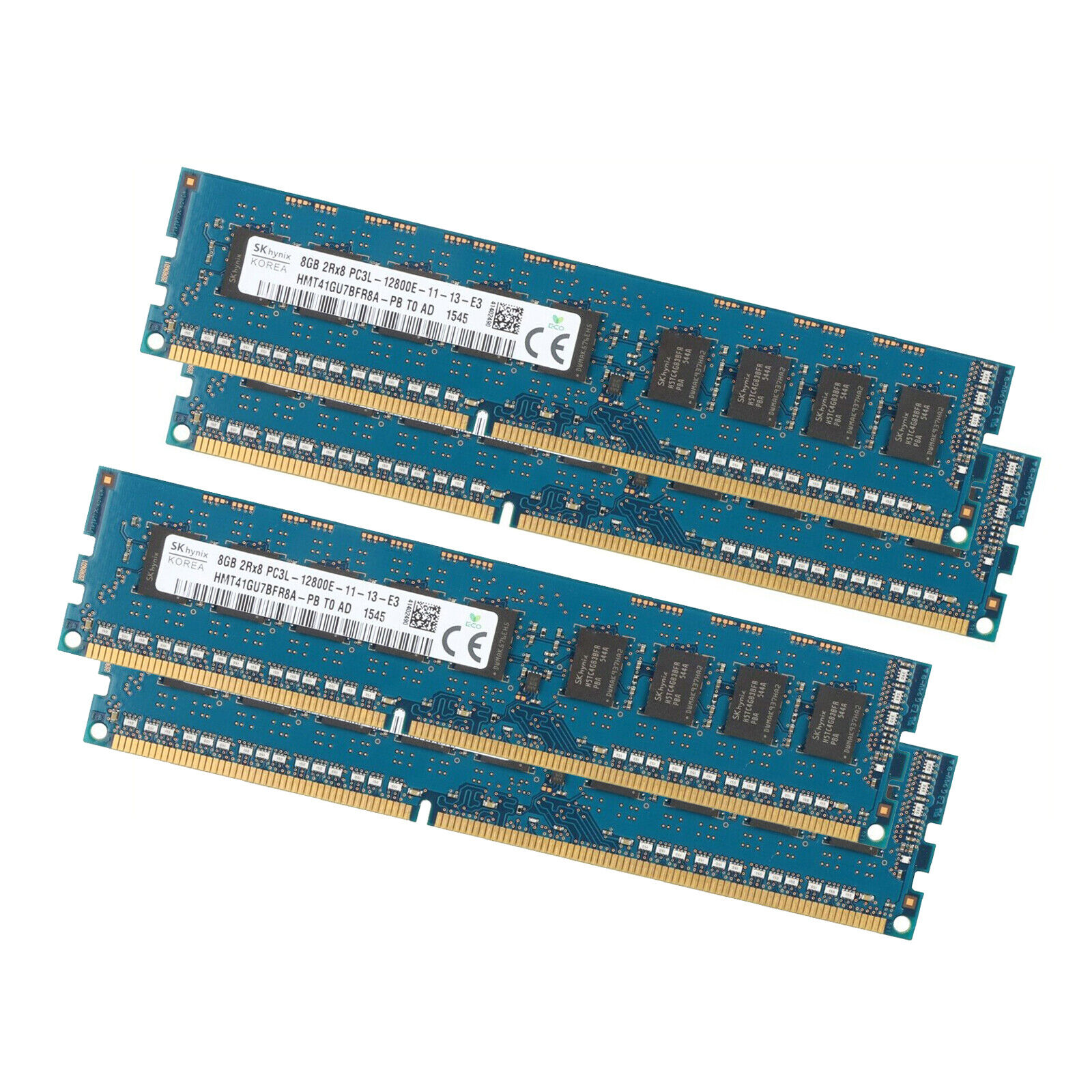 SK Hynix KIT 32GB(4x 8GB) 1600MHz DDR3L HMT41GU7BFR8A-PB ECC UDIMM Server Memory