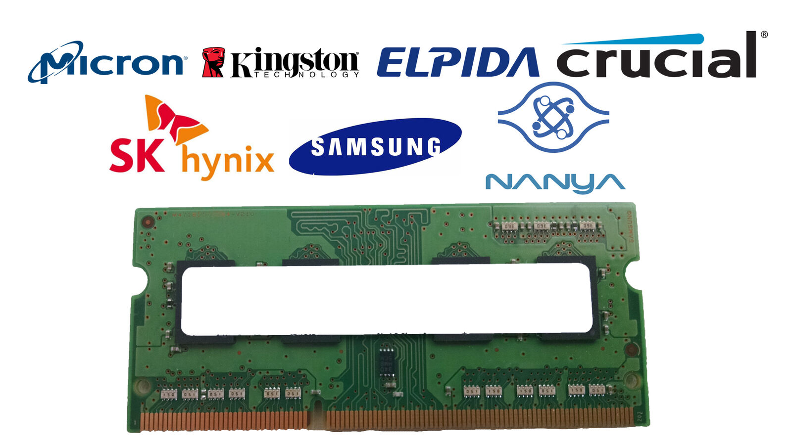 Lot of 10 Major Brand 4 GB PC3L-12800 (DDR3-1600) 1Rx8 DDR3L Laptop Memory RAM