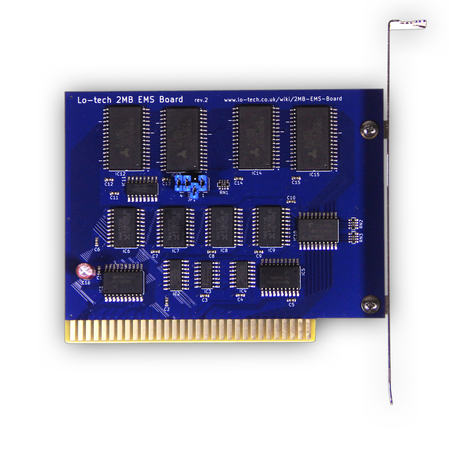 Assembled Tested & Working Lo-Tech 2MB EMS Memory Board for 8 & 16 bit ISA Slots
