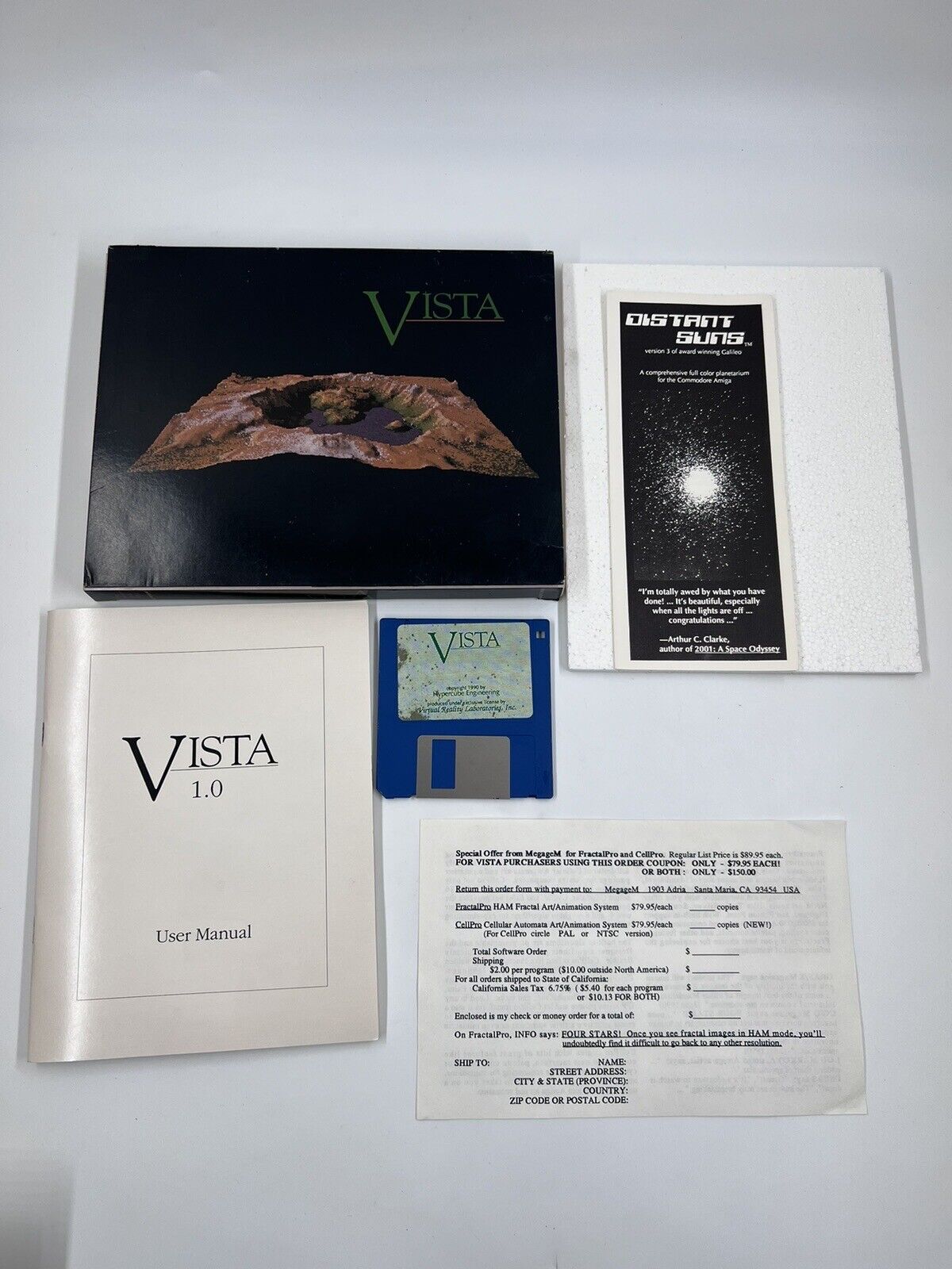 Vista 1.0 Amiga Complete In Box Vintage Computer Gaming Rare