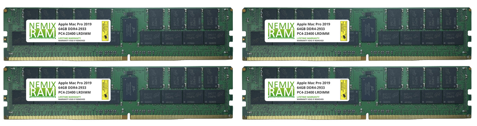 256GB 4x64GB DDR4-2933 PC4-23400 LRDIMM Memory for Apple Mac Pro 2019 MacPro7,1