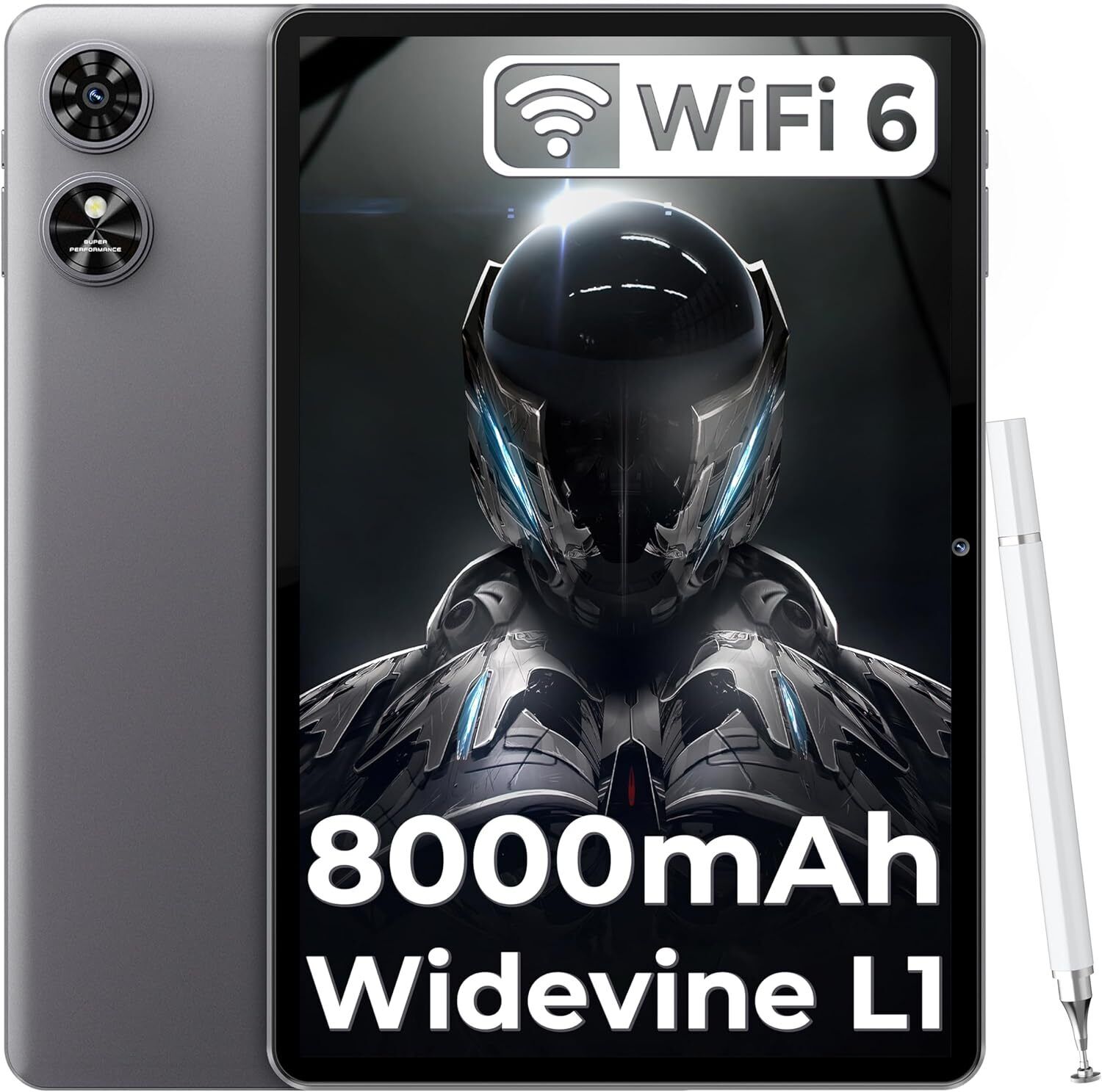 OUKITEL OT6 Android13 WiFi Tablet 8000mAh 10.1in 16GB+ 64GB GMS/TÜV/Widevine L1
