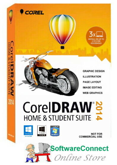 CorelDRAW Home and Student Suite 2014 Corel DRAW for Windows 11, 10, 8.1, 8, 7