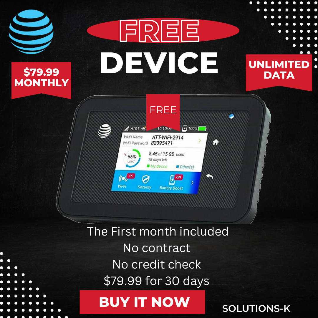 AT&T Unlimited Data Plan 4G LTE Hotspot unlimited $79.99