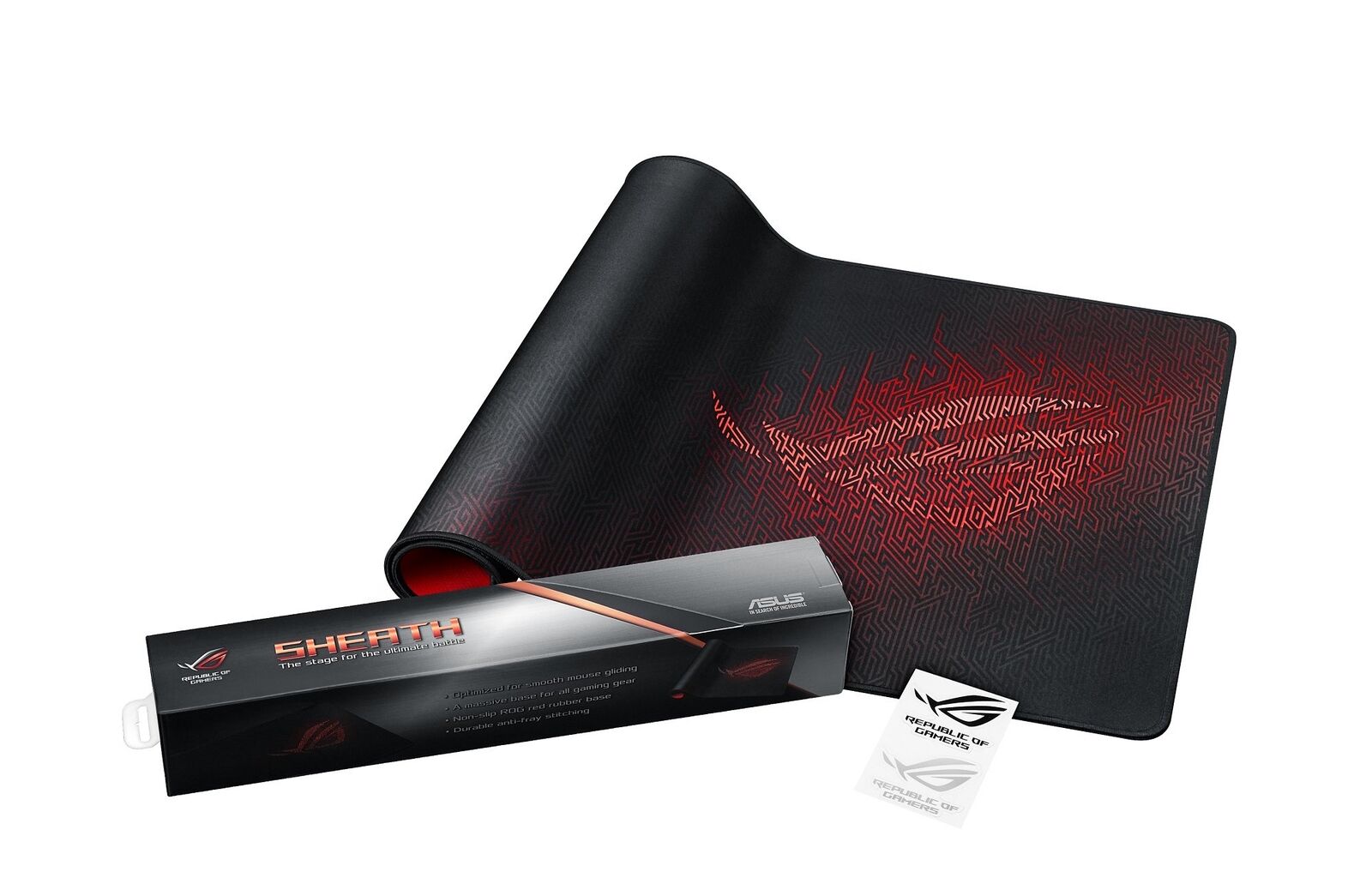 ASUS Ultimate Gaming Mouse Pad Rubber NC01-1A with ultra-large wide design and i