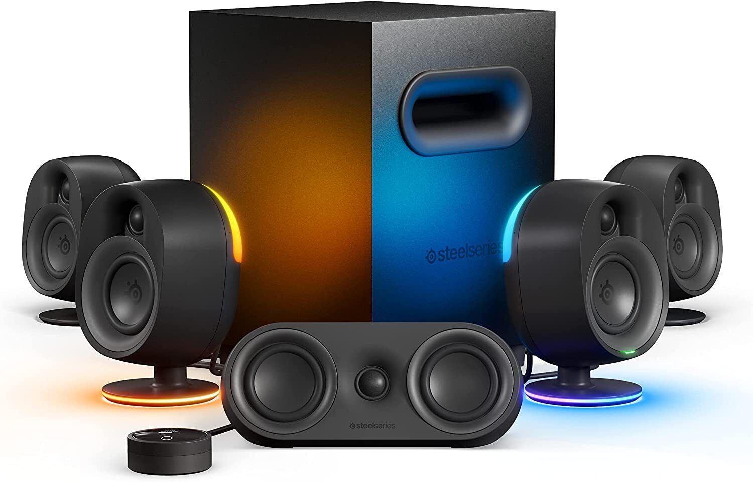 SteelSeries Arena 9 5.1 Bluetooth RGB Speakers (6 Piece) Black Certified Refurb