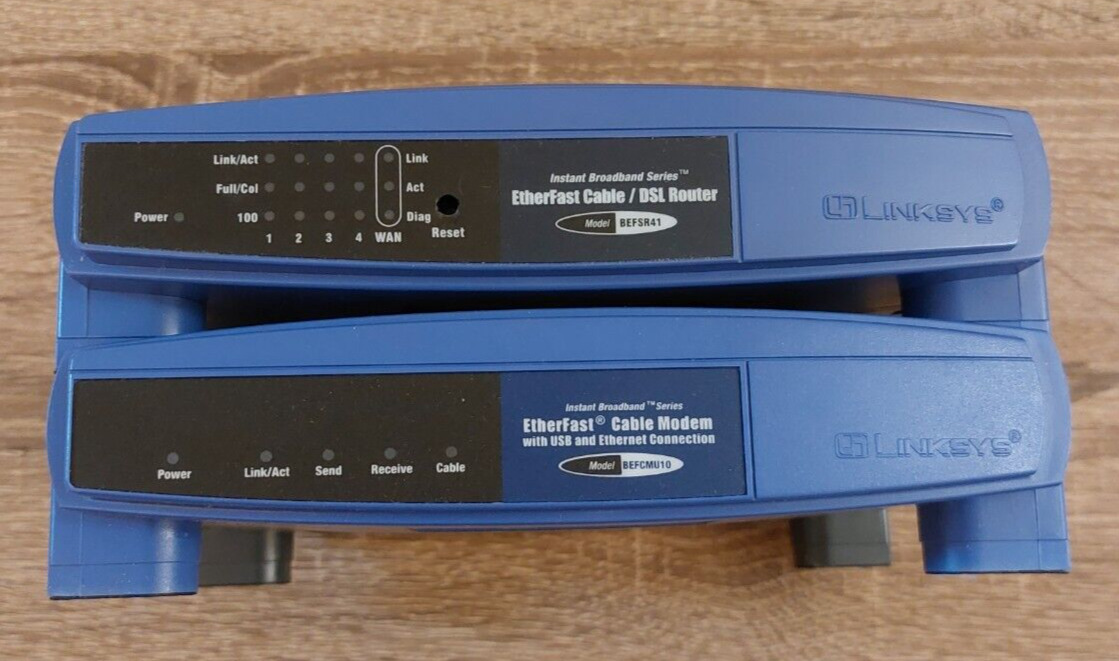 Cisco-Linksys Cable Modem Plus Linksys Cable / DSL Router With 4 Port Switch