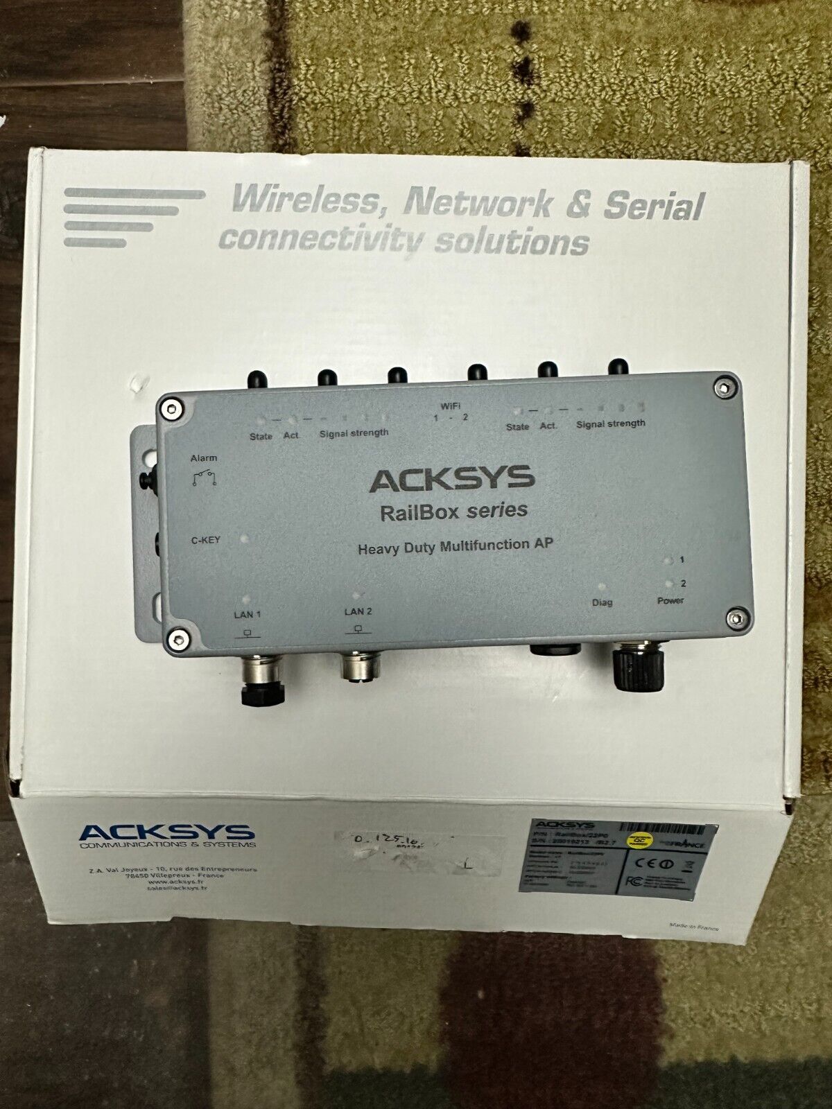 New Acksys Heavy Duty Multifunction Access Point Railbox Series Railbox/22P0