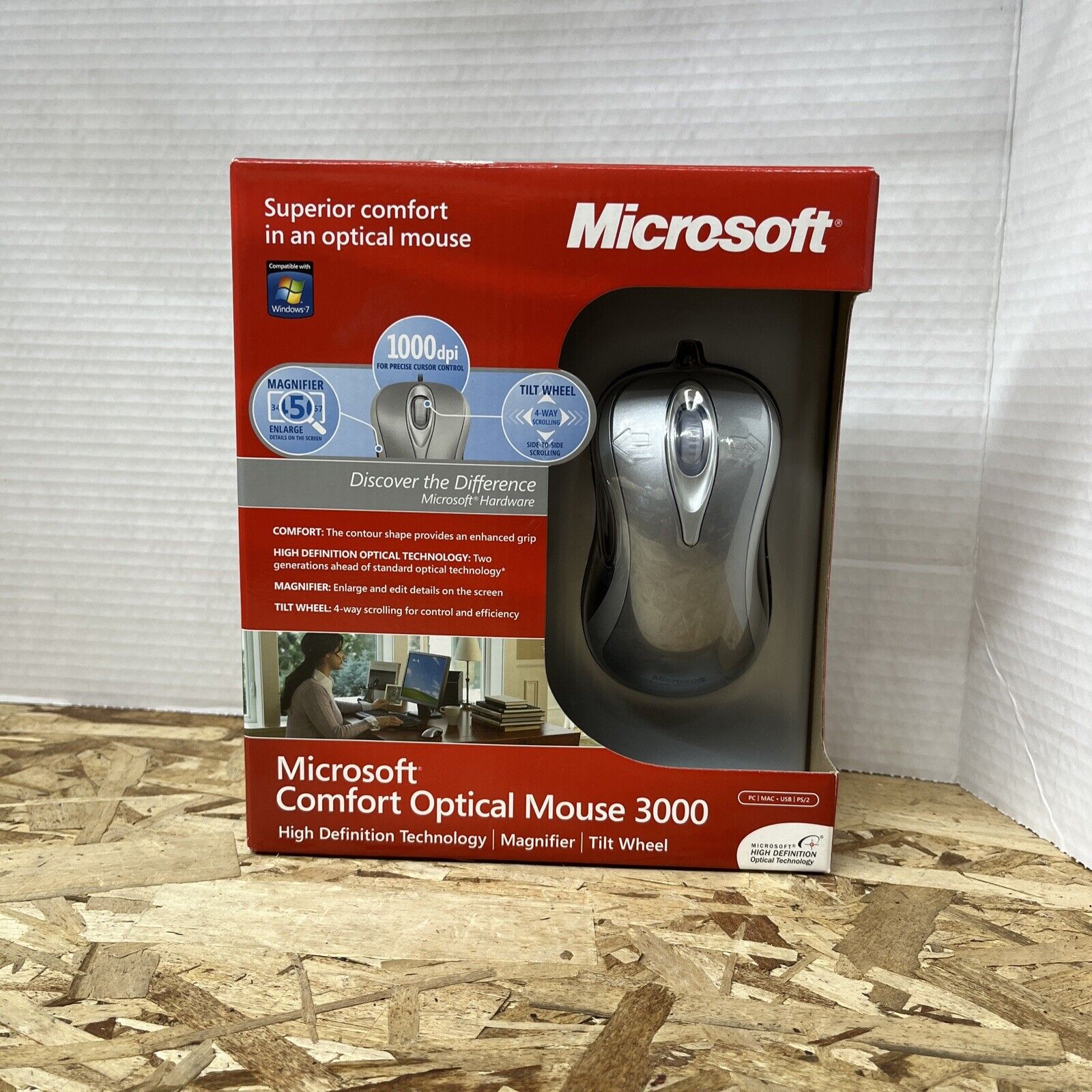 Microsoft Comfort Optical Mouse 3000 Wired Mouse