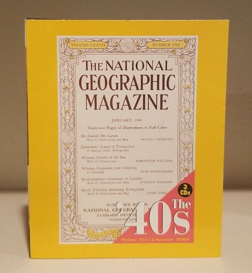 National Geographic Magazine: The 1940s (Windows 95/3.1 or Mac) Vintage Software
