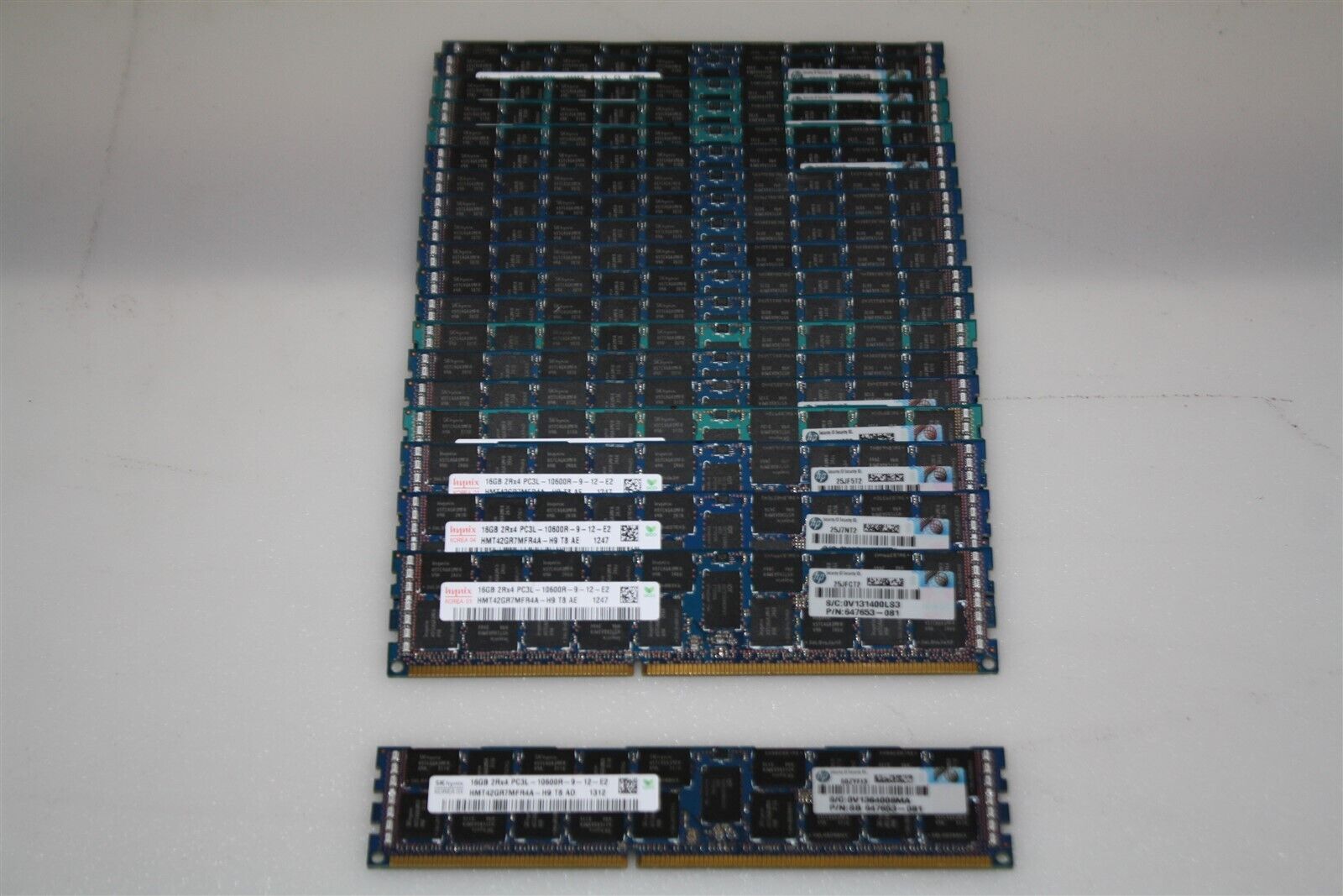 Lot of Twenty DDR3 Server RAM: SK Hynix MIXED 16GB 2Rx4 PC3L-10600R-9-12-E2/USED