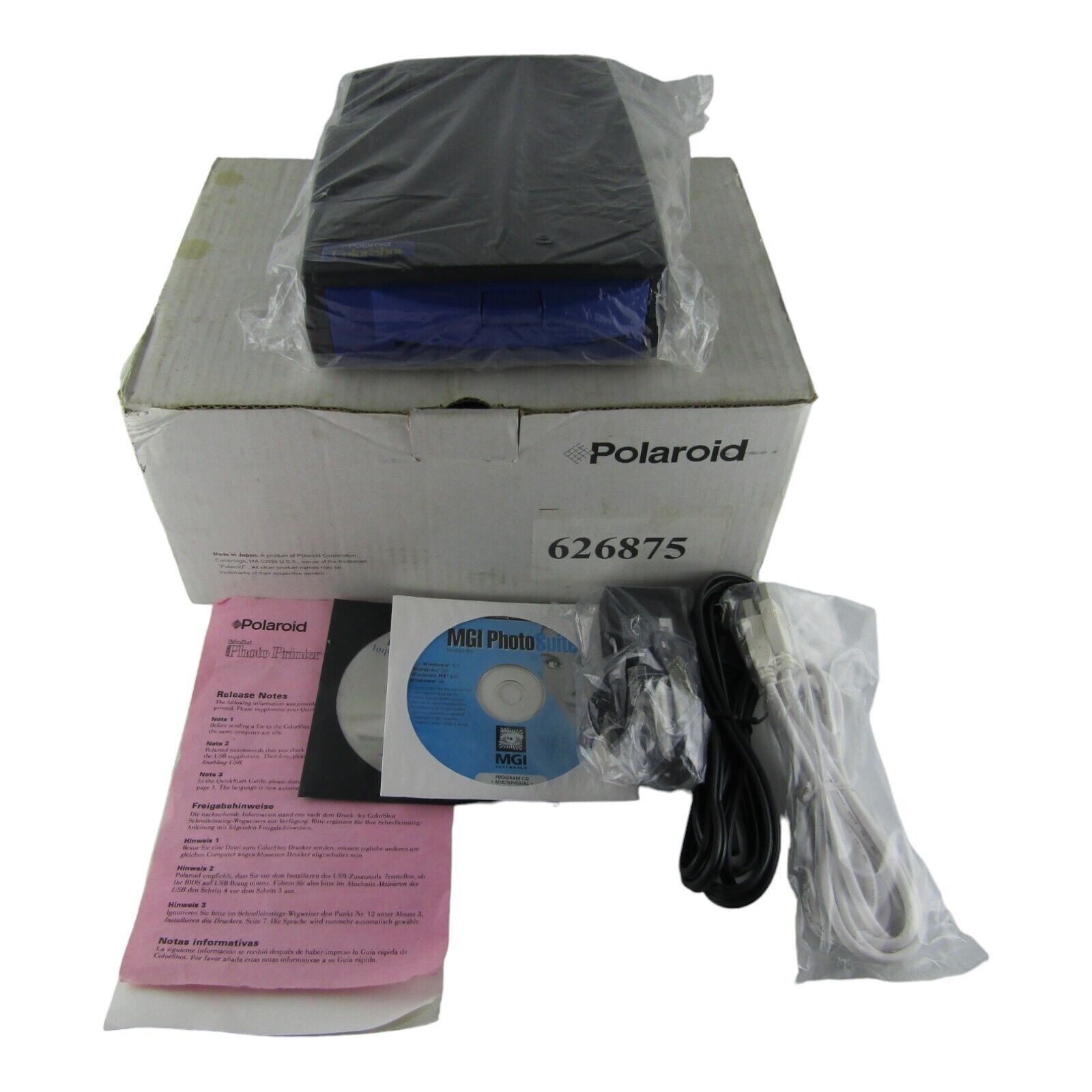 1998 Polaroid ColorShot Photo Printer USB Original Open Box Complete