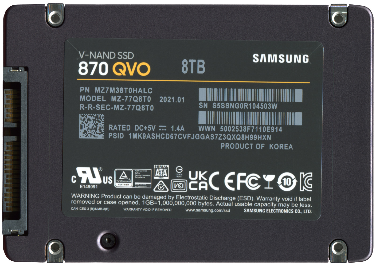 SAMSUNG 870 QVO Series 8TB V-NAND SSD 2.5\