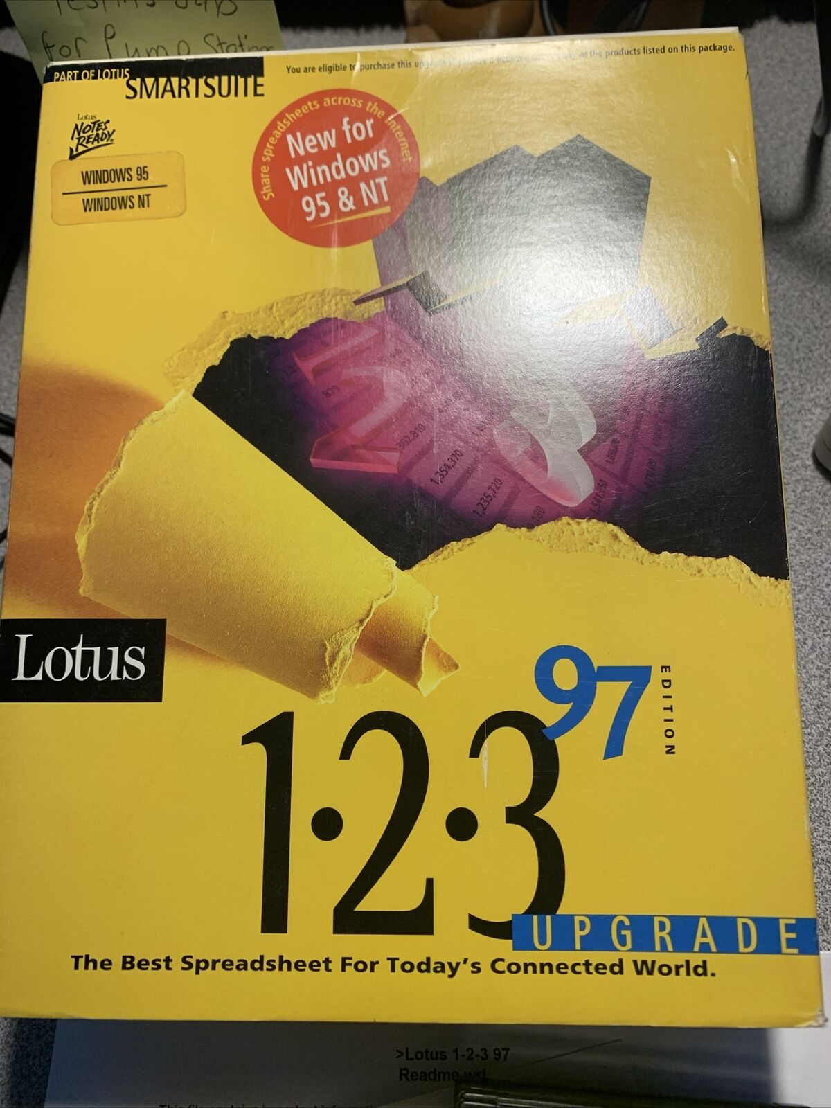 Vintage Lotus 123 97 Edition Upgrade Spreadsheet For Windows 21 3.5 HD Disks