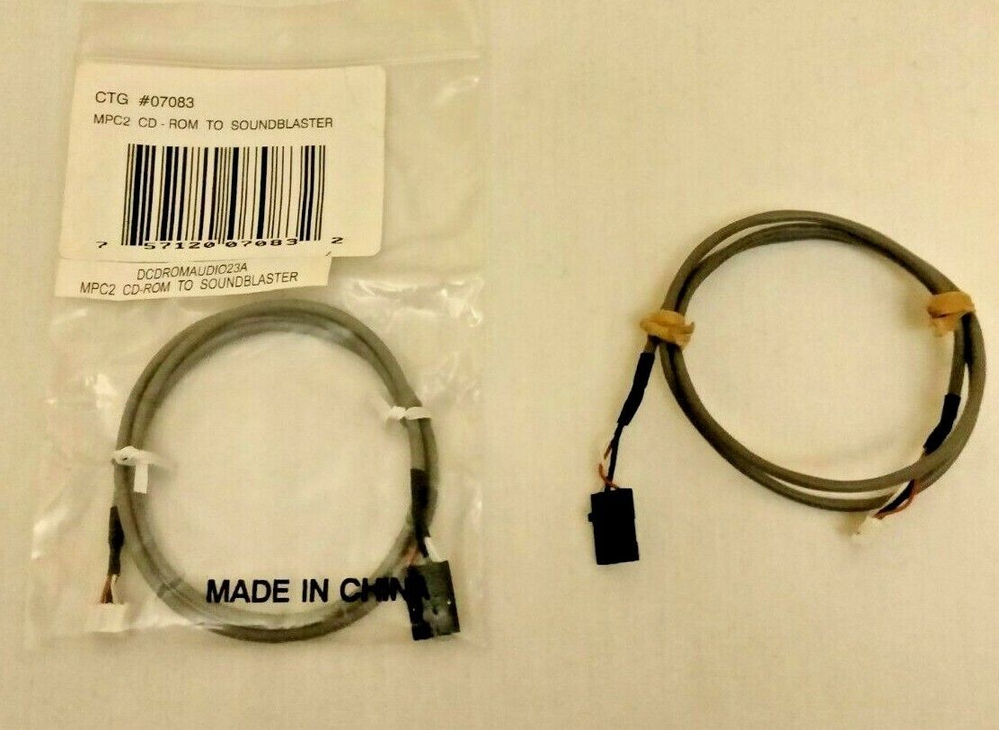 (2) CD-ROM to Soundblaster Audio Cable/s 2 Ft. MPC2 NEW