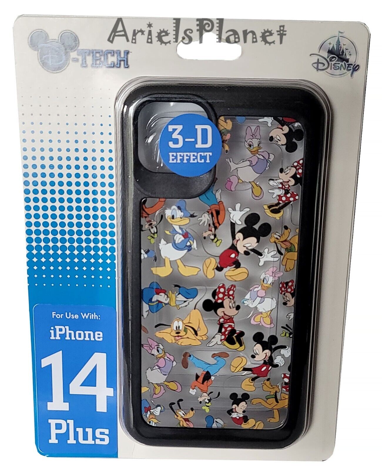 DISNEY PARKS Mickey Minnie Pluto Donald Daisy Goofy 3-D IPHONE 14 Plus Cover