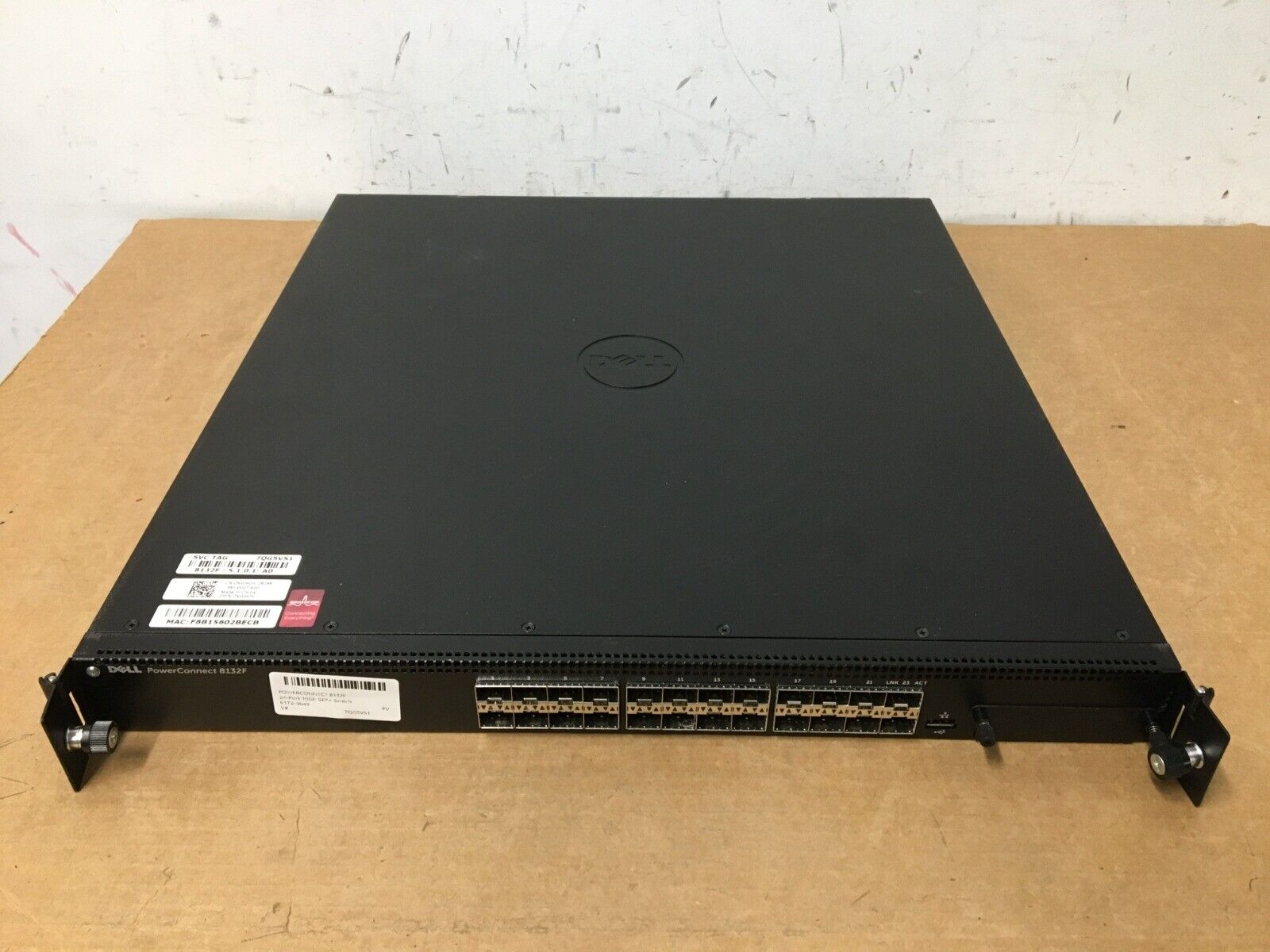 DELL POWERCONNECT 8132F 24-Port 10Gb SFP+ Switch - Unit Only