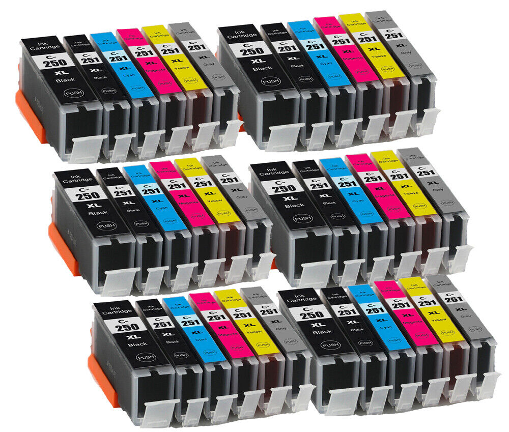 36PK Ink Cartridges with chip for Canon PGI-250XL CLI-251XL MG7520 iP8720 MG7120