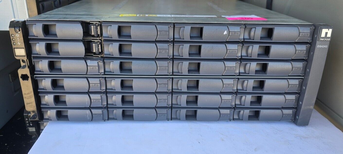 Netapp DS4243 NAJ-0801 LFF SAS 24-Bay 4U Storage Shelf Disk Array Chassis