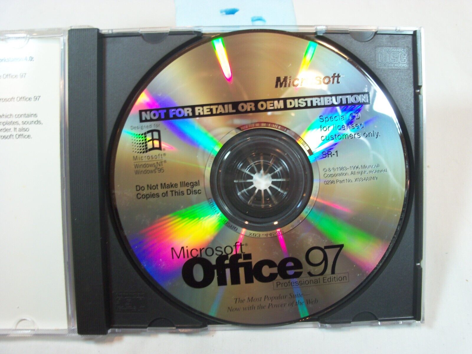 MICROSOFT OFFICE 97 PROFESSIONAL EDITION 90844 with Product Key