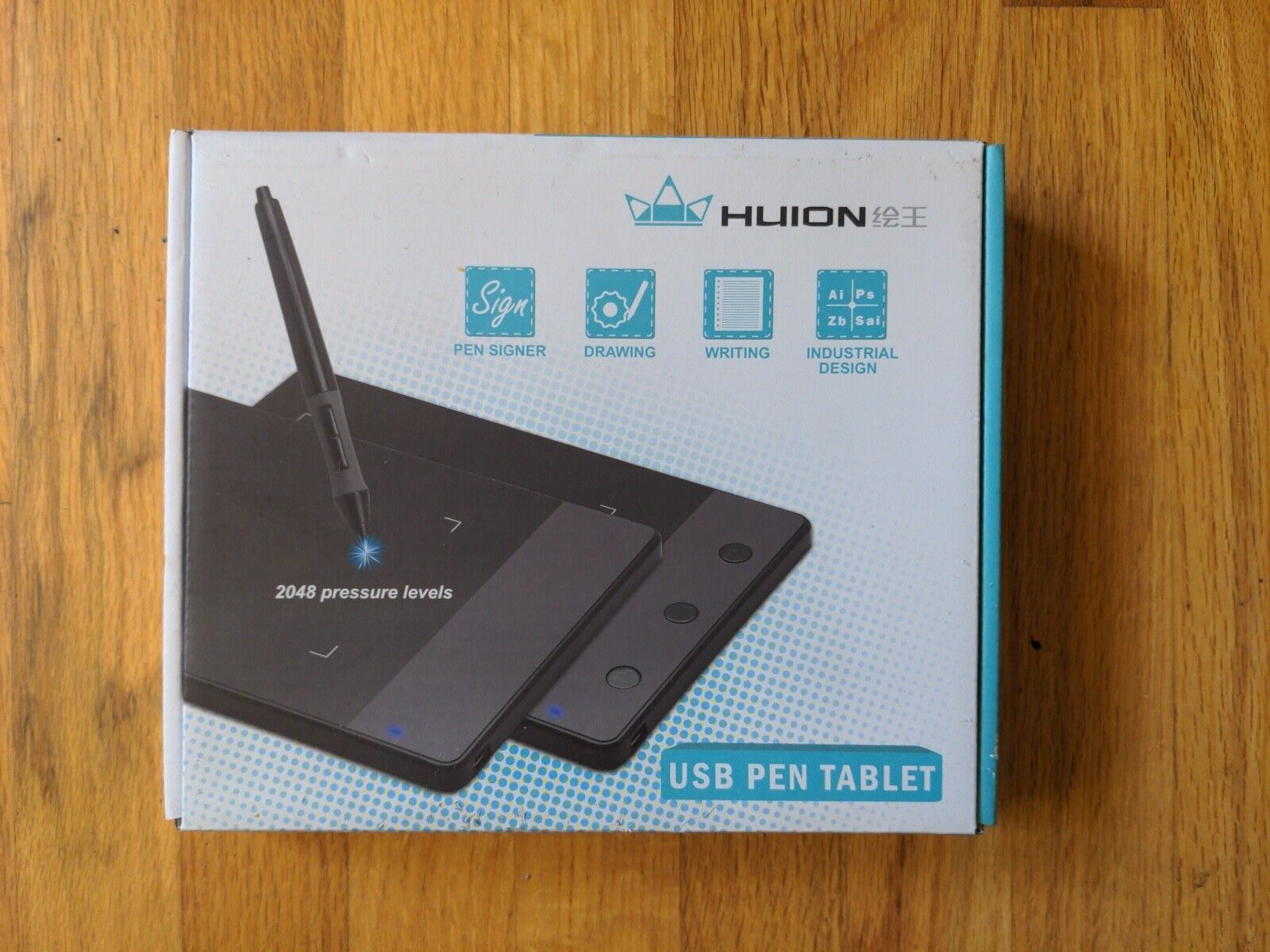 HUION H420 USB Pen Tablet 4×2.23 inch Drawing,signer,writing .   New In Box