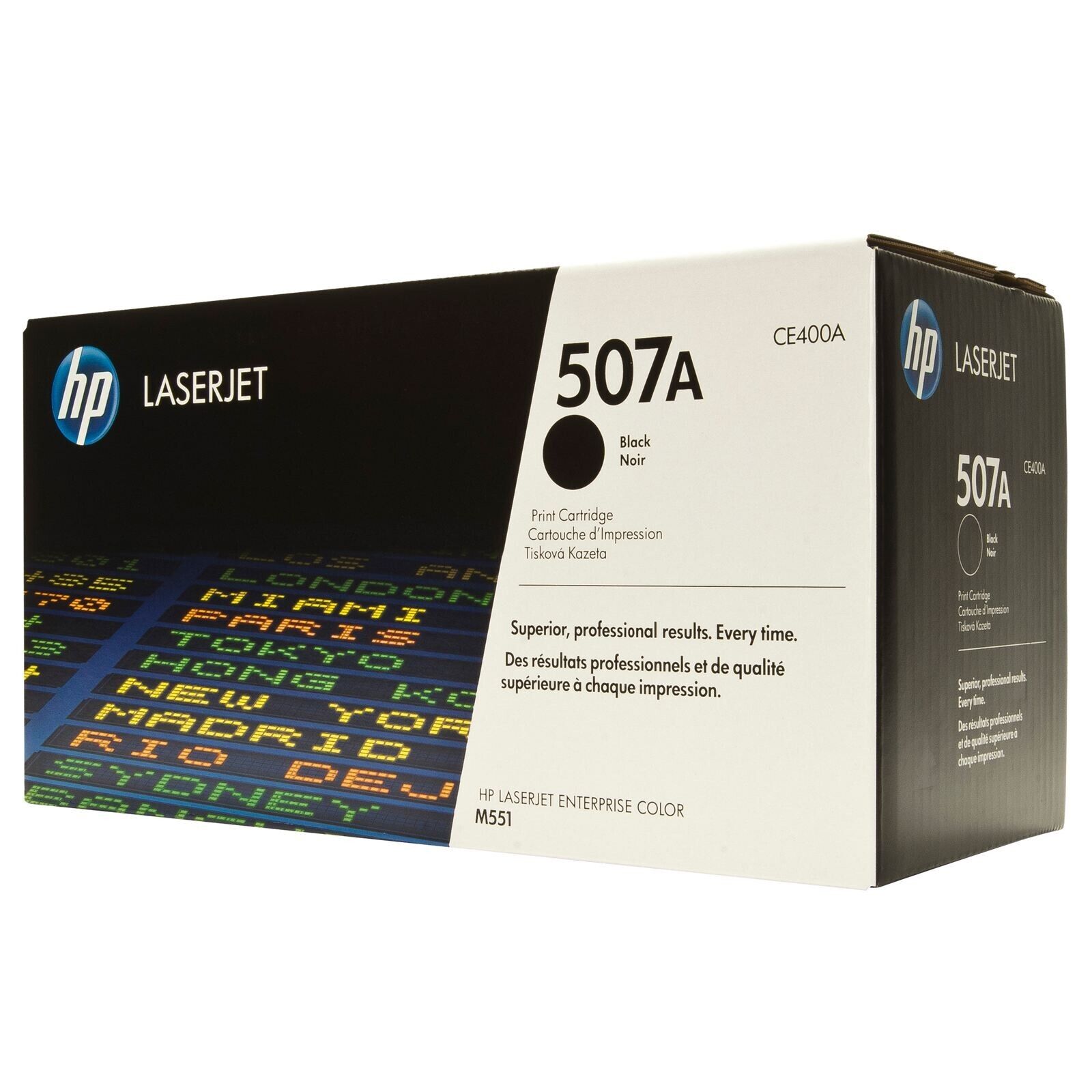 Genuine HP 507A Black Toner Cartridges Black Box CE400A OPEN BOX SEALED BAG