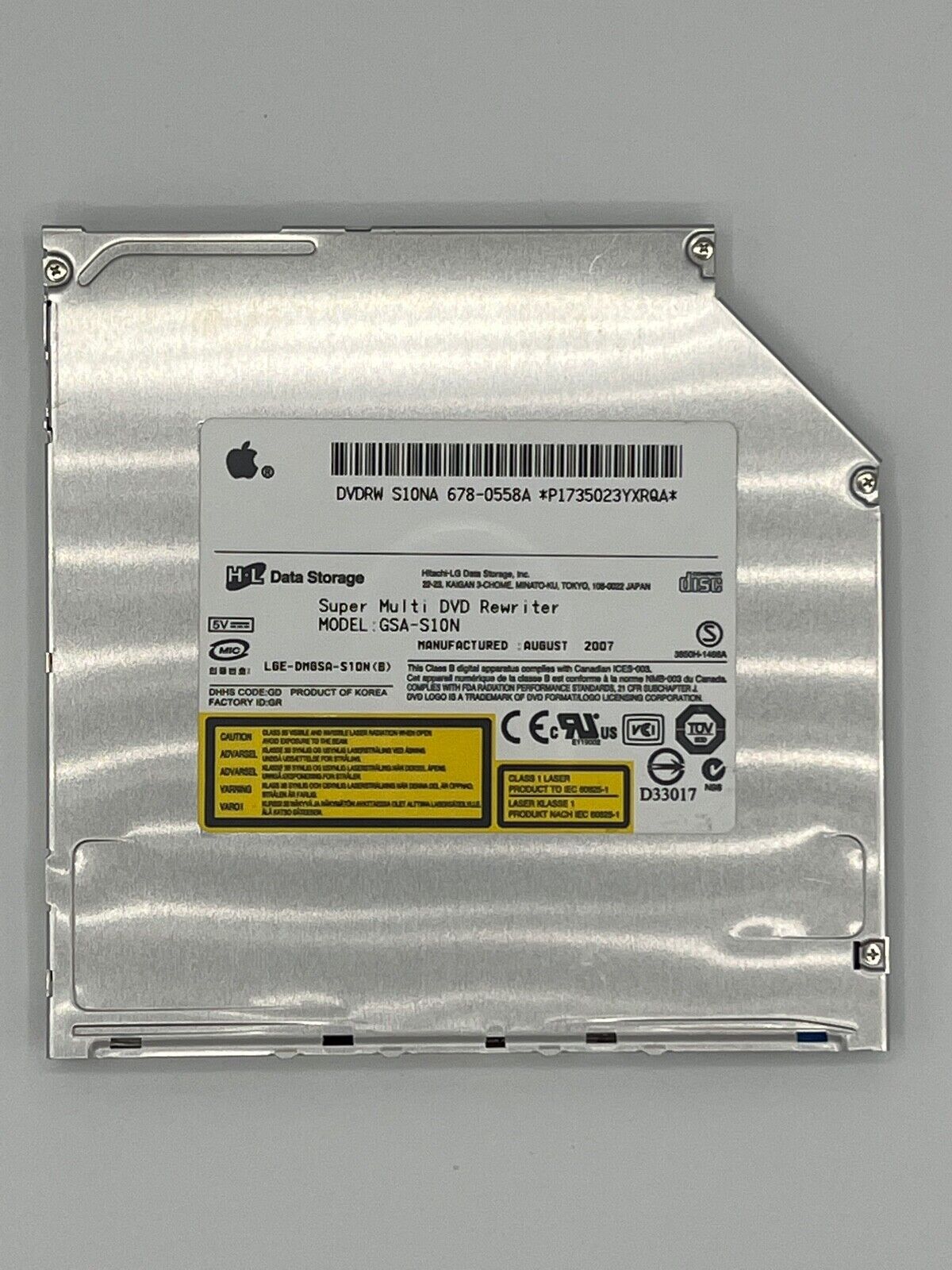Genuine APPLE Macbook/Pro GSA-S10N DVD-RW Super Multi Laptop Drive 678-0558A OEM