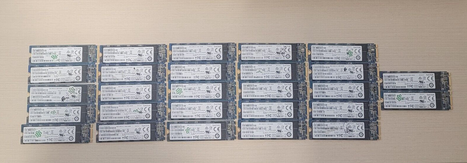 LOT OF 27 SanDisk SSD X400 M.2 256GB SSD SD8SN8U-256G-1006 856448-001
