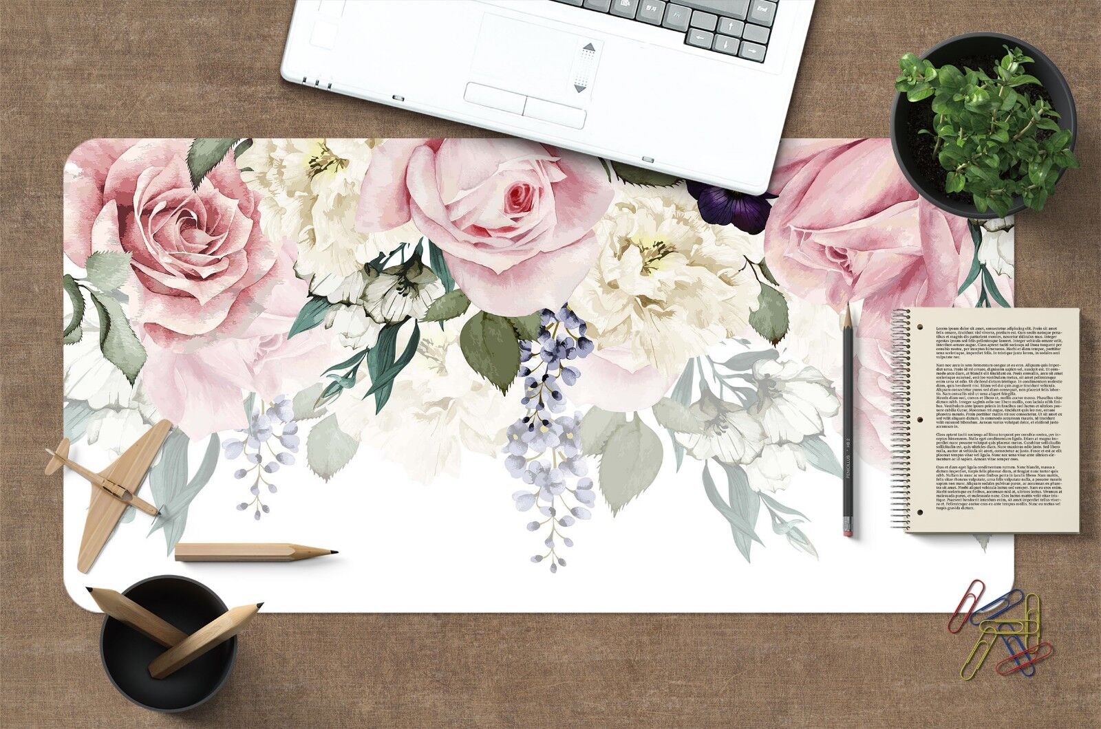 3D Beautiful Flower Pattern 8 Non-slip Office Desk Mouse Mat Keyboard Game