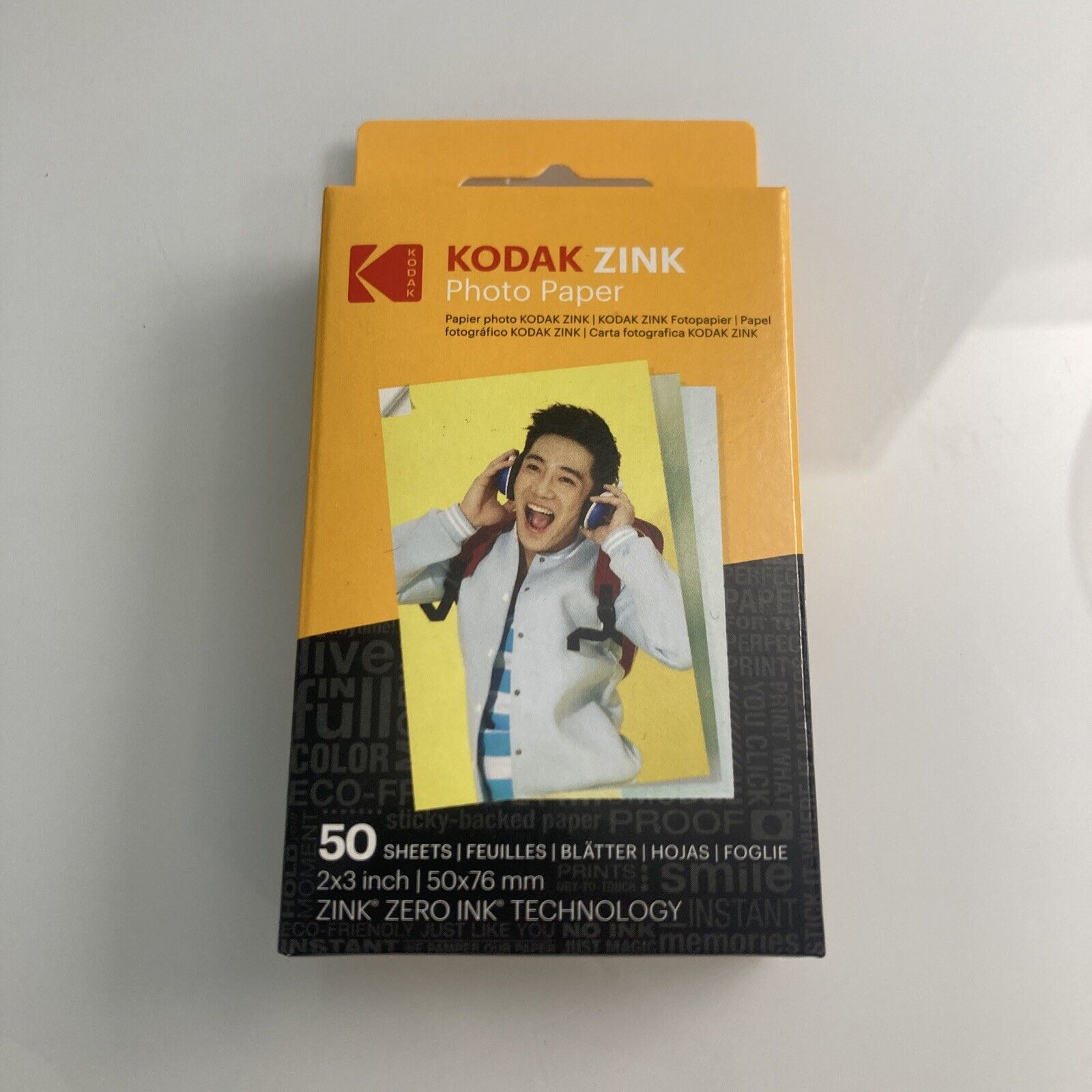 Kodak 2x3” Premium Zink Photo Paper - 50 Sheets Sticky-Backed Photo Paper