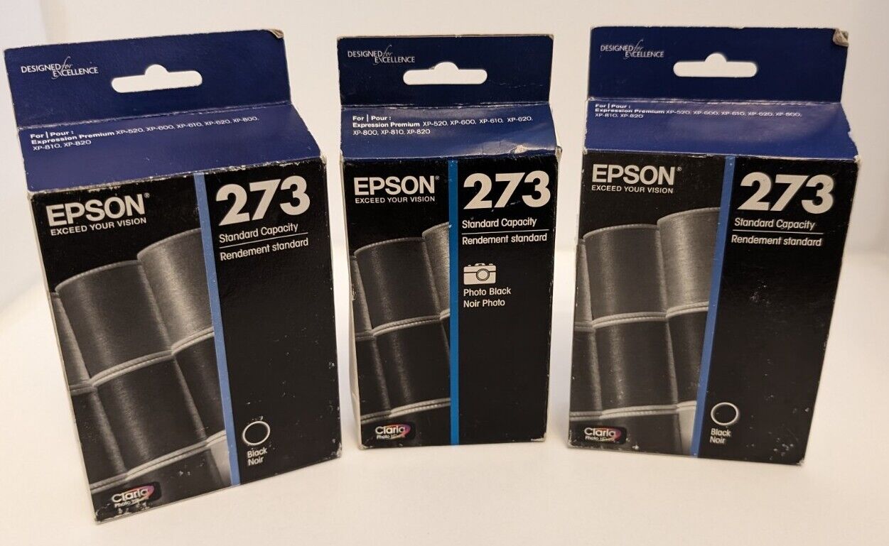 Epson 273 Black X2 And Photo X1 T273120 Ink Cartridges