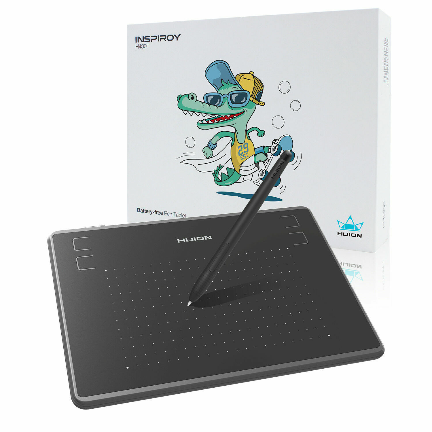 HUION Inspiroy H430P-OTG Graphics Drawing Tablet 4 keys Battery-free Pen OSU