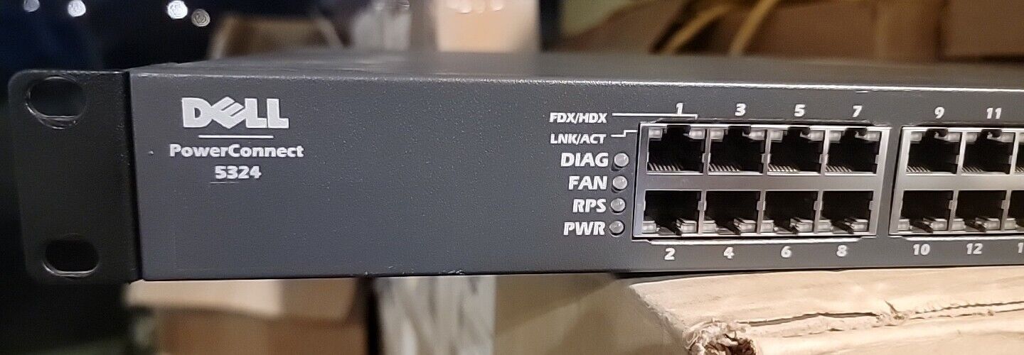 Dell PowerConnect 5324 24-Port 10/100/1000 4 SFP L2 Gigabit Network Switch