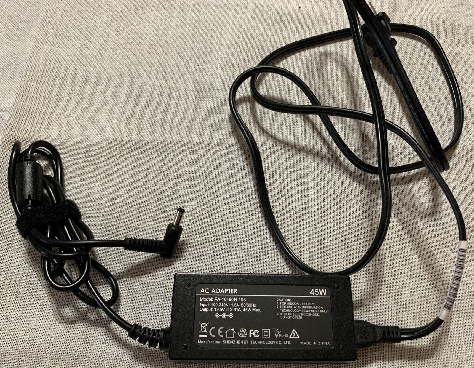 New AC Adapter PA-10450H-195 45W 100-240V 1.5A 50/60Hz Replacement Charger