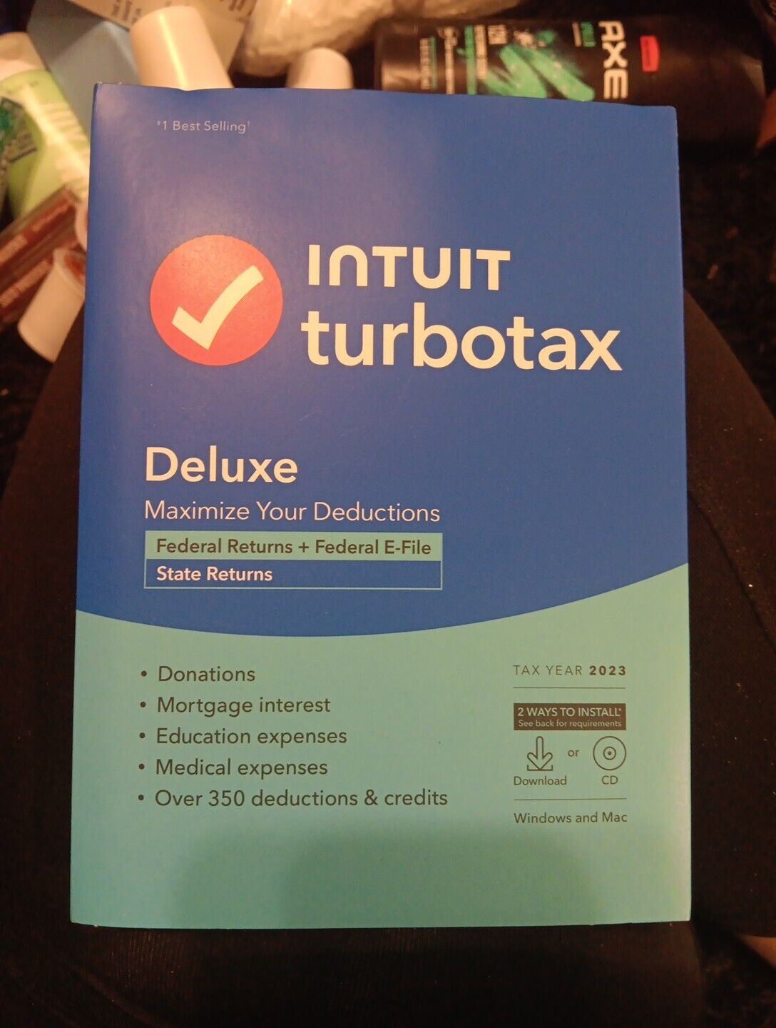 TurboTax Deluxe 2023 Federal + E-file + State , For PC/Mac , Disc Or Download 