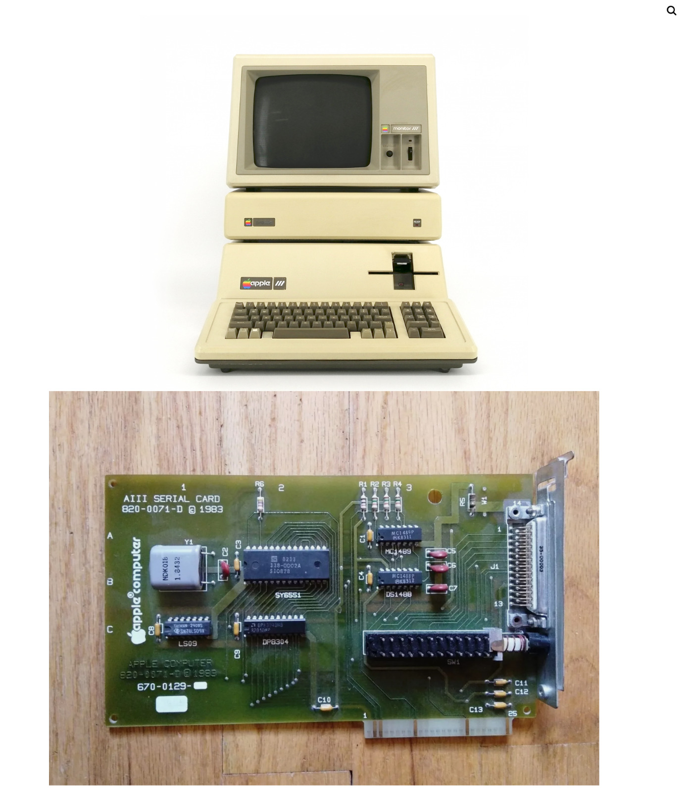 Apple 3 Computer Serial Card III  I/O 820-0071   / 670-0129 A3B0007 w/ BOX