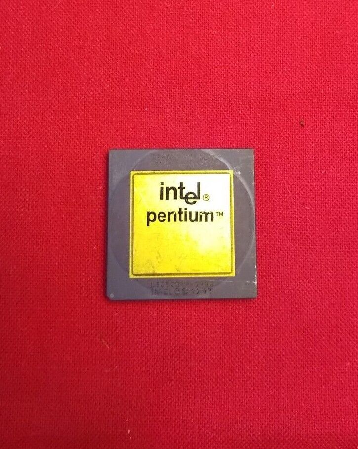 Intel Pentium 90 MHz SX957 A80502-90 90mhz GOLD CAP Ceramic ✅ Vert Very Rare 