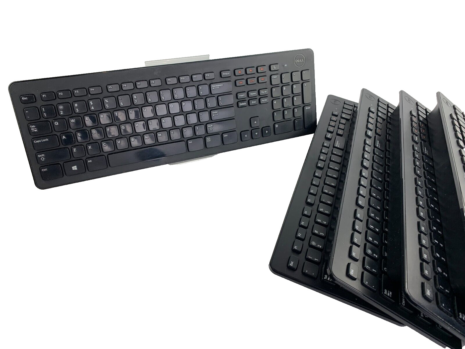LOT OF 5 -- Dell KM632 Universal Wireless Full Size Keyboard English - NO DONGLE