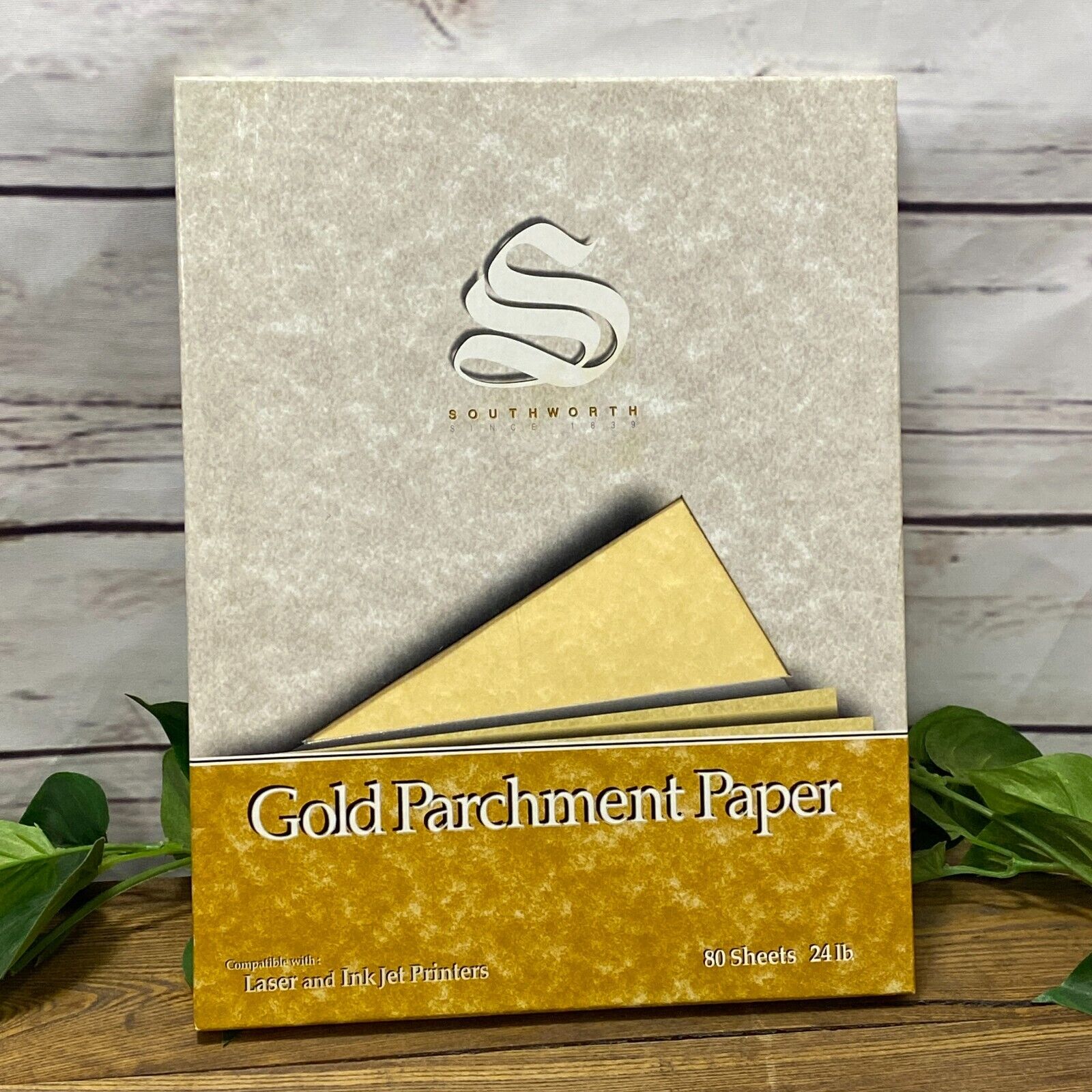 Southworth Gold Parchment Paper 24 lb 8 1/2 x 11 Laser and Ink Jet Printer 80 Sh