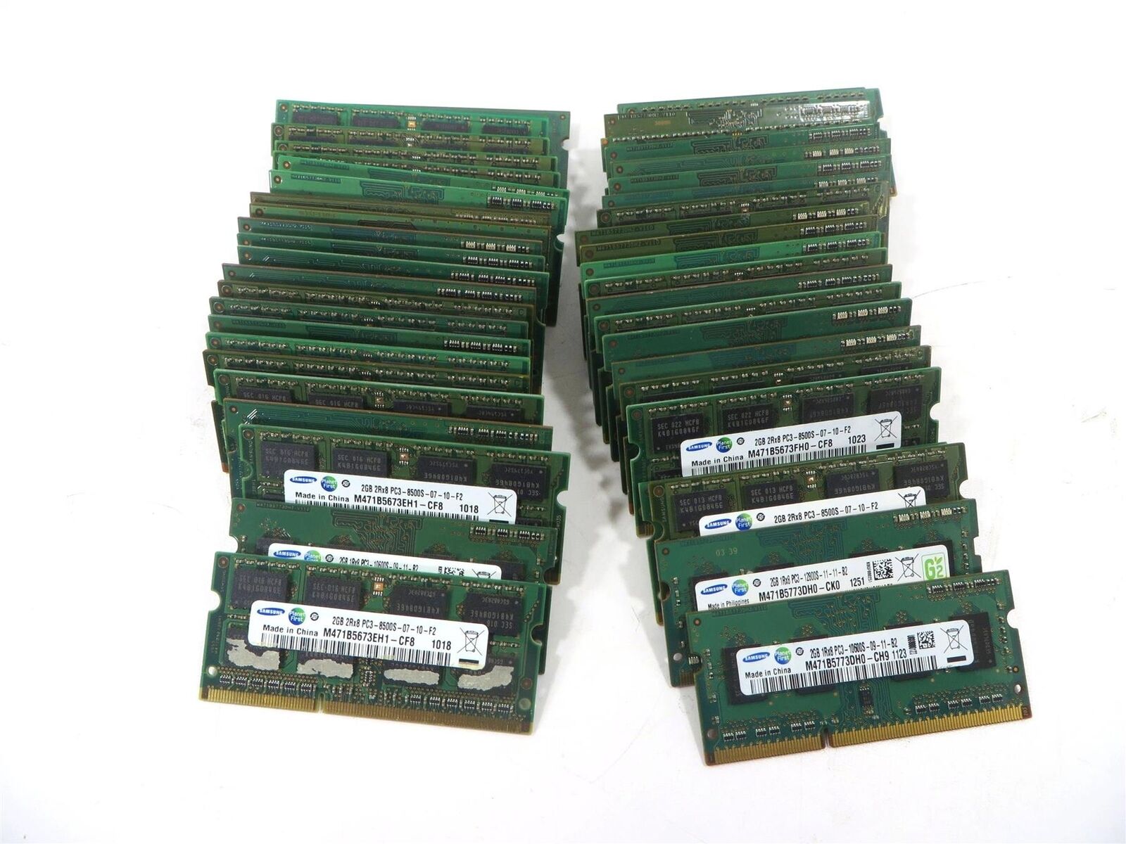 Lot of 46 Samsung 2GB RAM DDR3 1Rx8 PC3  2Rx8 PC3 Desktop Memory 