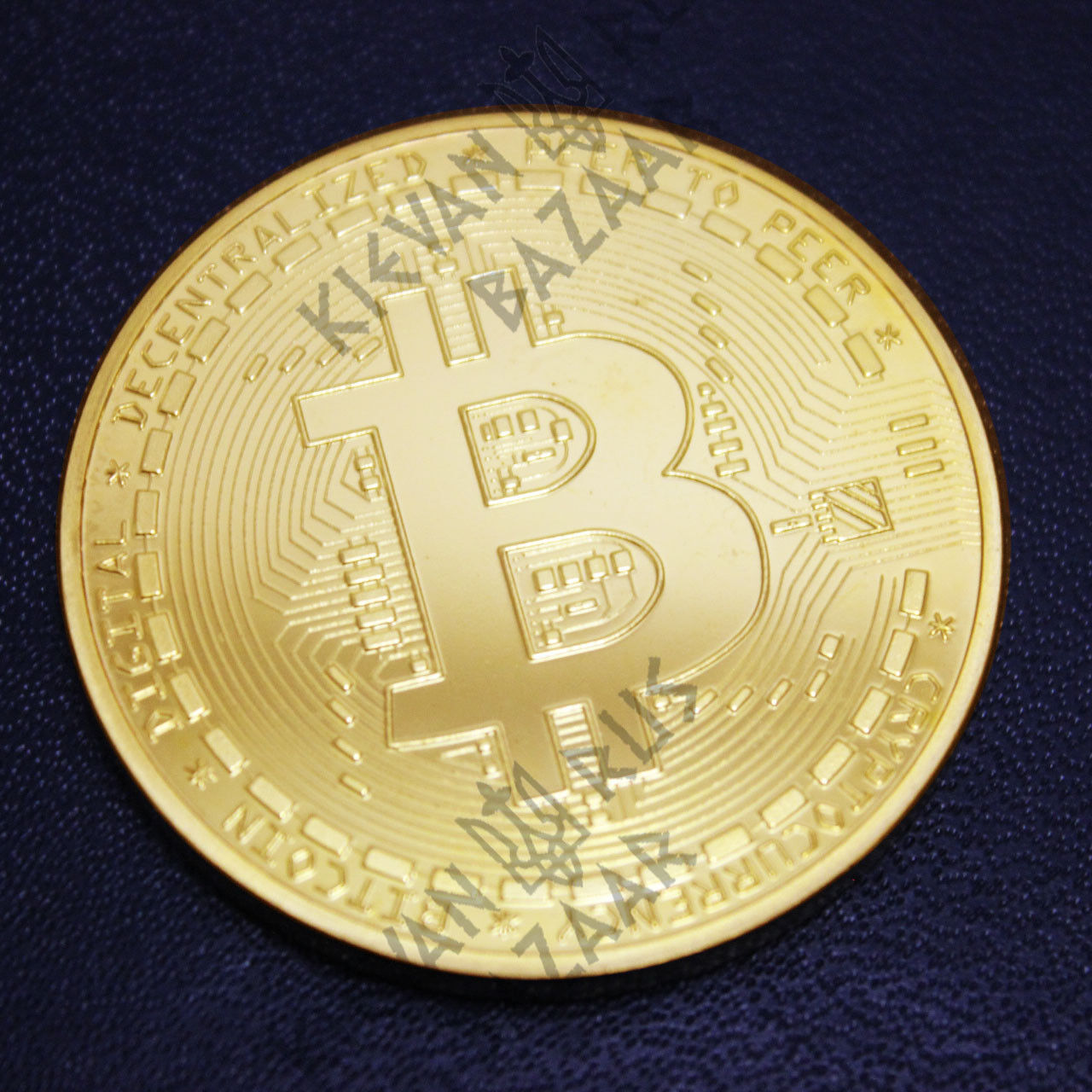 Bitcoin Gold Plated Commemorative Coin Collectible Display Canada FREE FAST SHIP