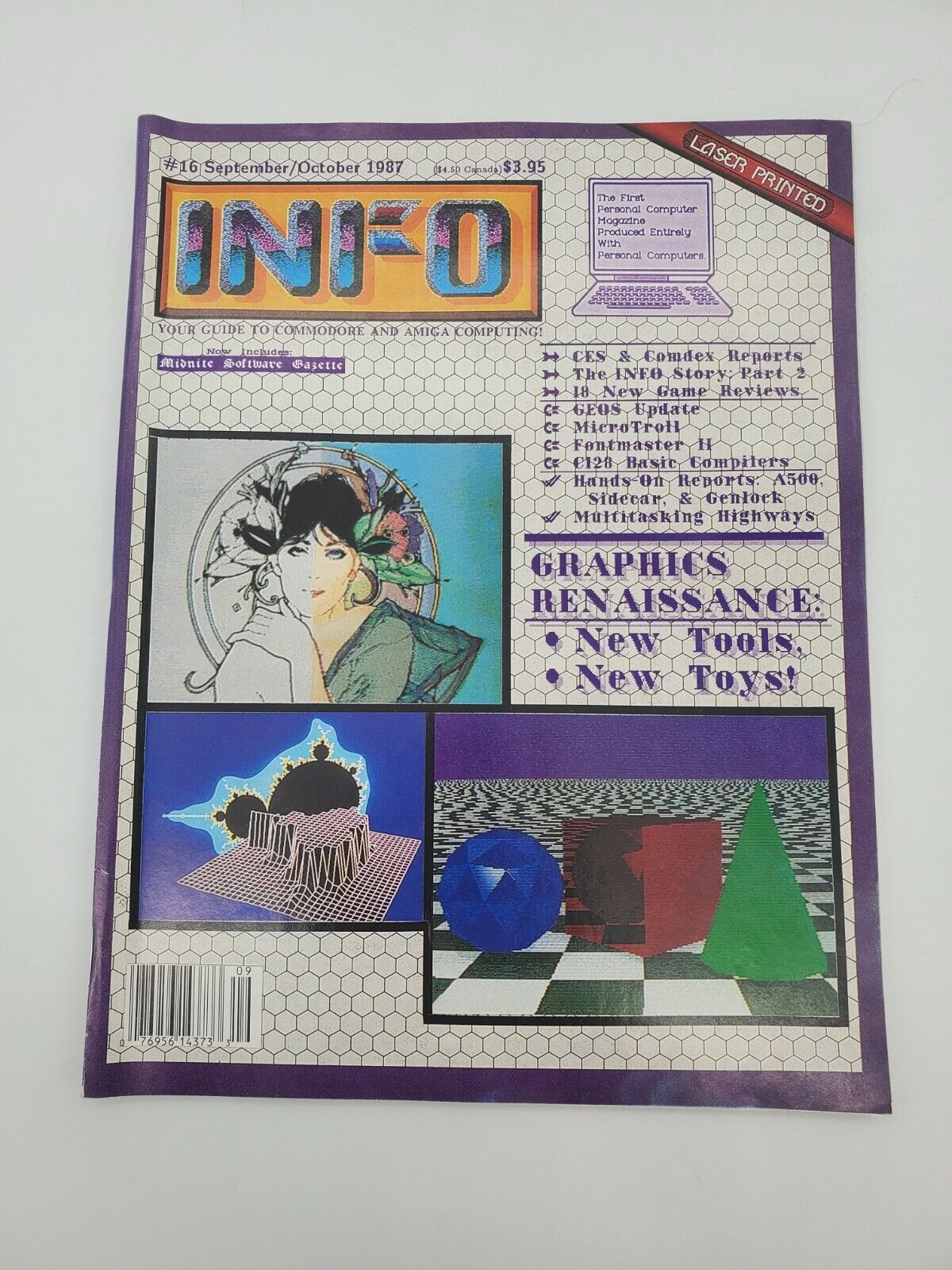 Vintage 1987 INFO Magazine #16 Graphic Renaissance Commodore & Amiga Computers