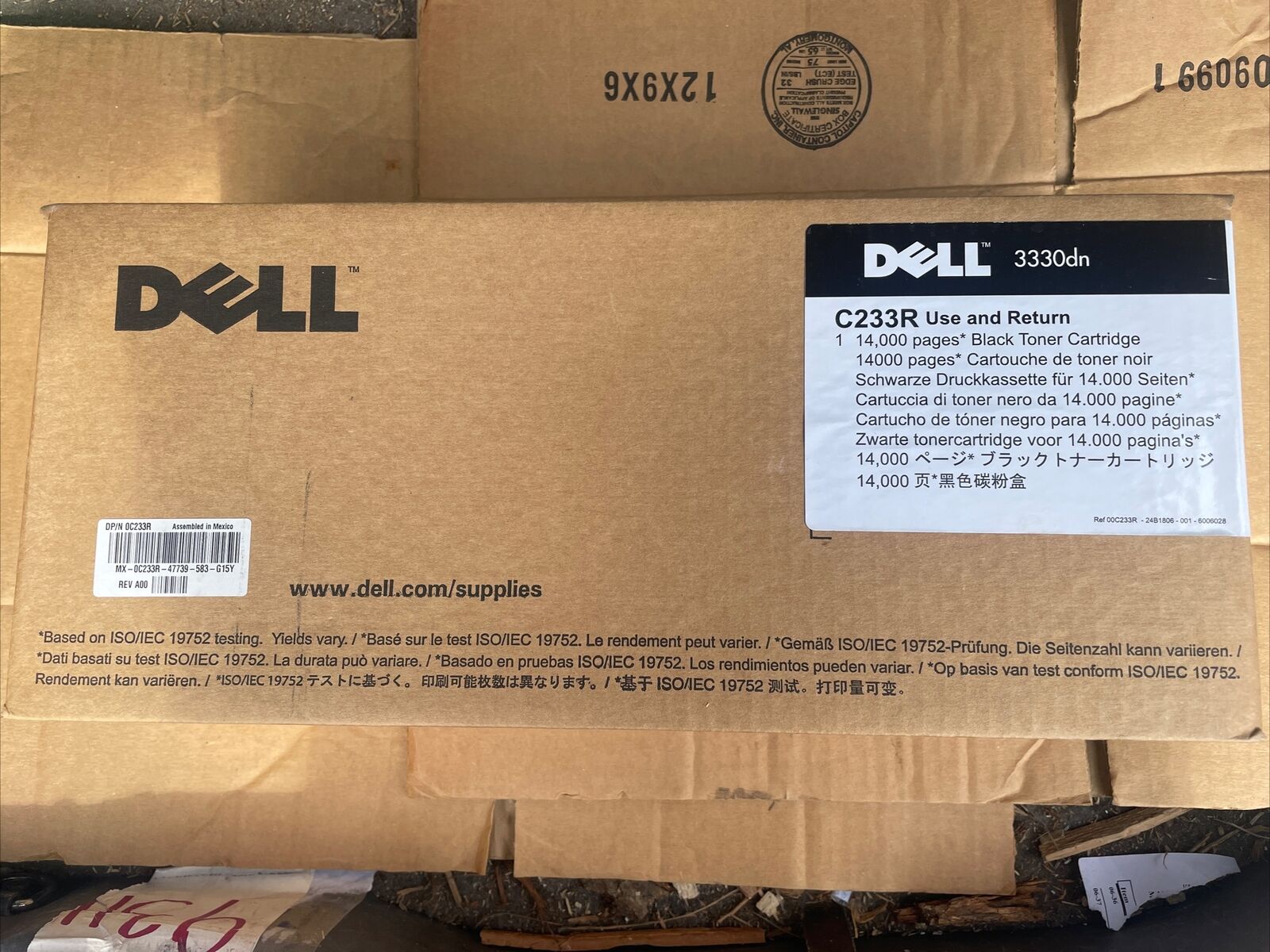 C233R (U903R) OEM Dell High Yield Black Toner.  Sealed Box