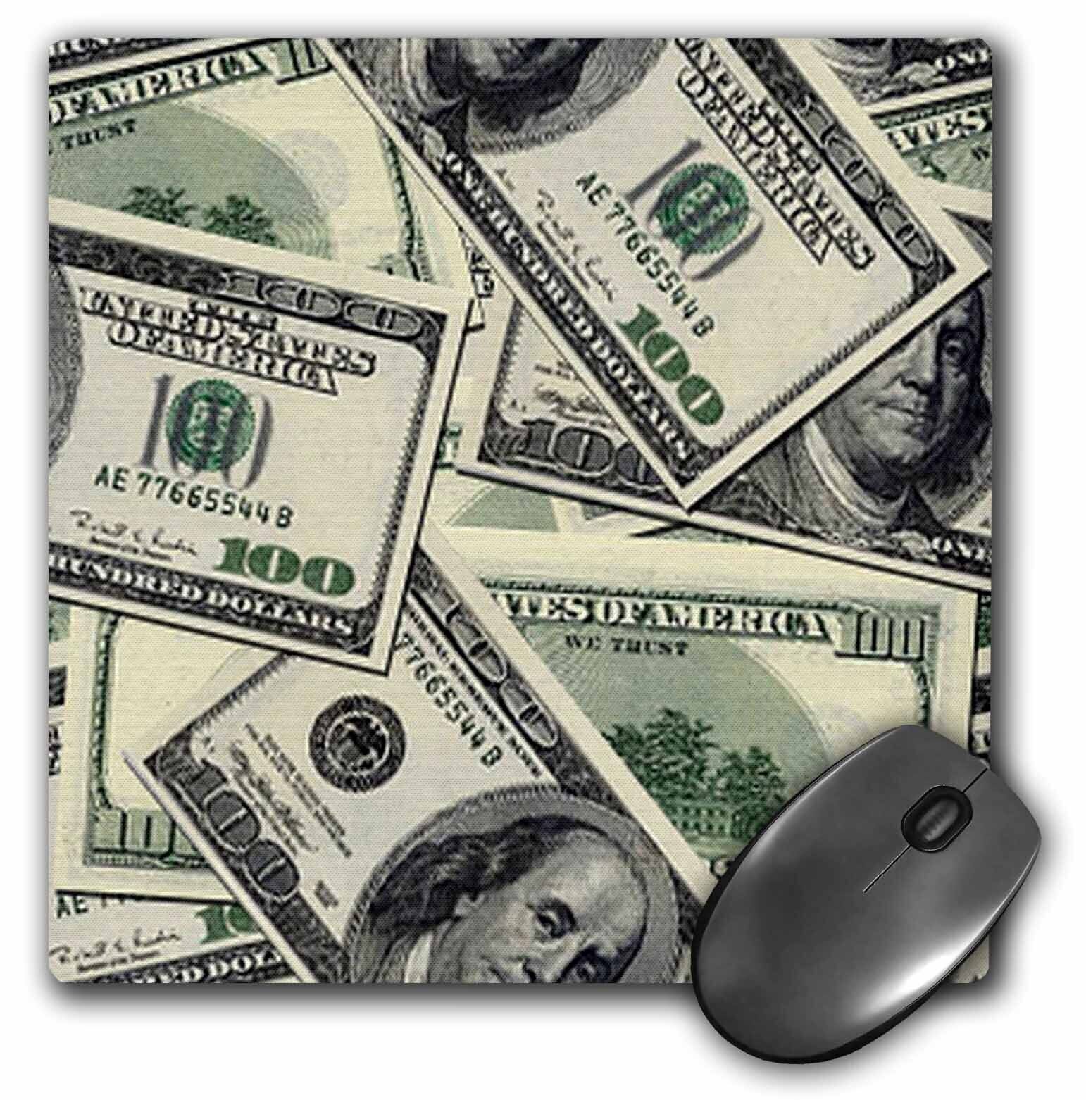 3dRose 100 Dollar Bill Pattern MousePad